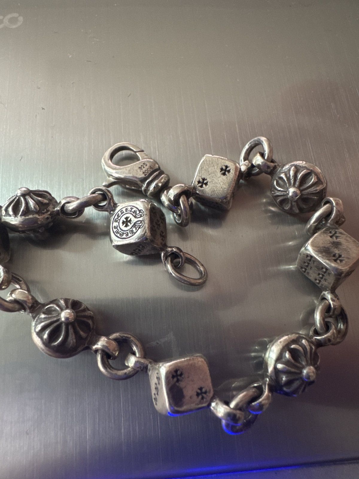 Chrome Hearts Chrome hearts dice bracelet “9 link” | Grailed