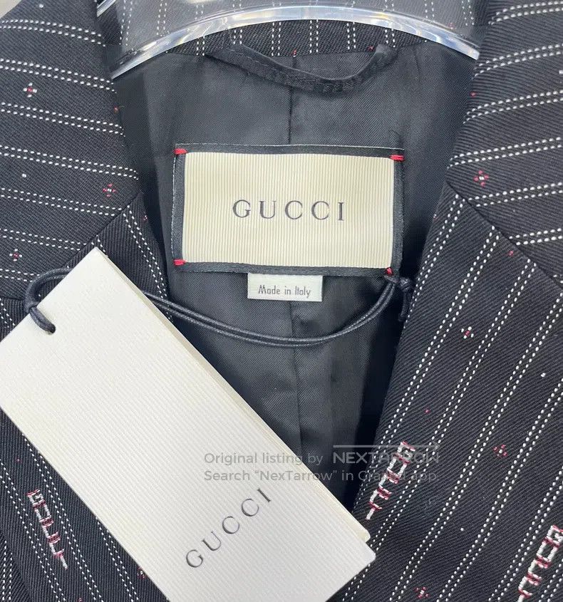 Gucci Gucci Black bullet screen logo waist slim suit windbreaker Size S / US 4 / IT 40 - 4 Thumbnail