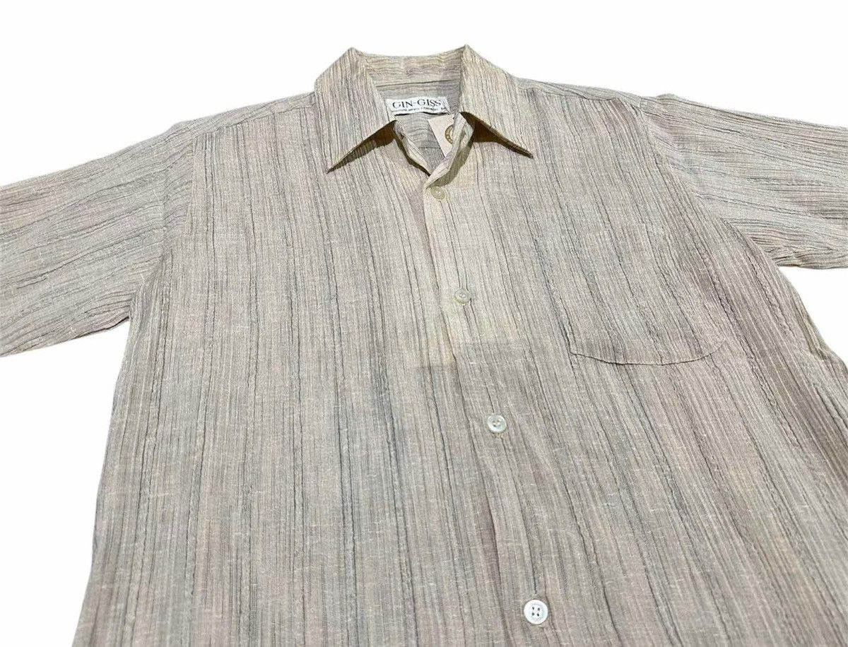 Japanese Brand 🔥Nice Vintage Japanese Pleated Shirt Solid Textured Size US L / EU 52-54 / 3 - 3 Thumbnail