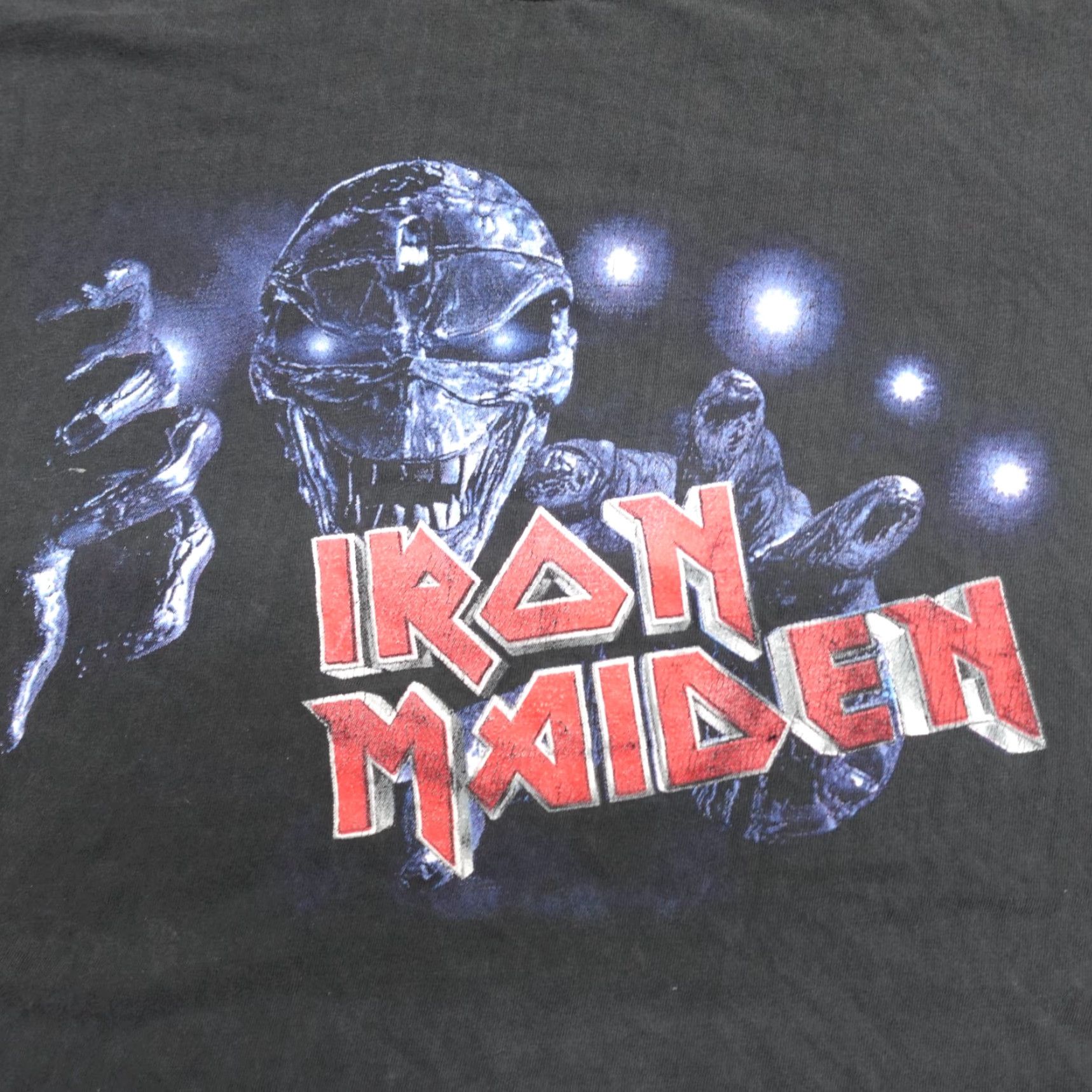 Vintage Iron Maiden Shirt Medium Black Give Me Ed T-Shirt Crew Neck Short Sleeve Men Cotton Graphic Print 90s Concert Elements Mens Size US M / EU 48-50 / 2 - 2 Thumbnail