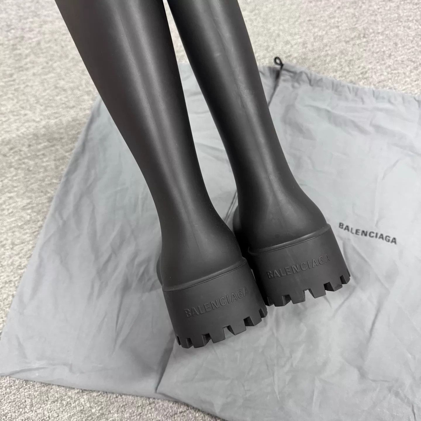 Balenciaga Balenciaga Black Rubber Platform Tall Rain Boots Hype Y2K Size US 6.5 / IT 36.5 - 4 Thumbnail