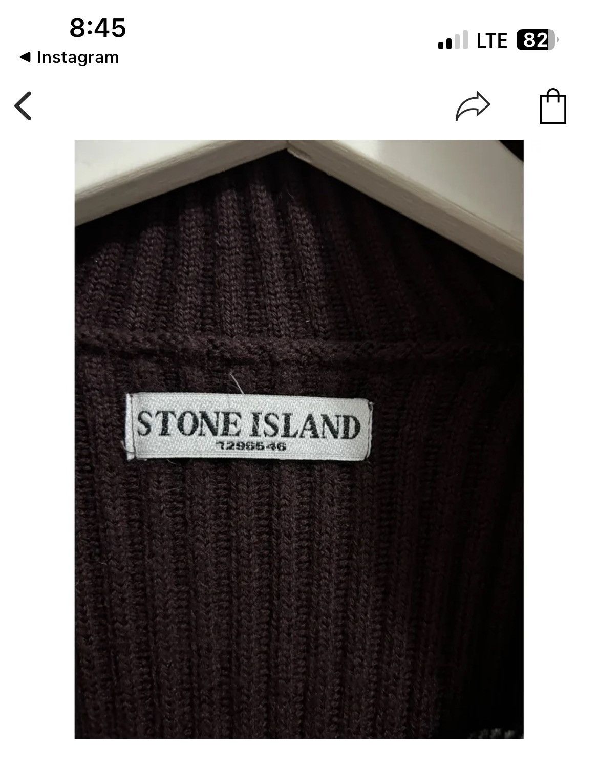 Stone Island Men’s Stone Island Logo Alana Wool Sweater Size US L / EU 52-54 / 3 - 4 Thumbnail