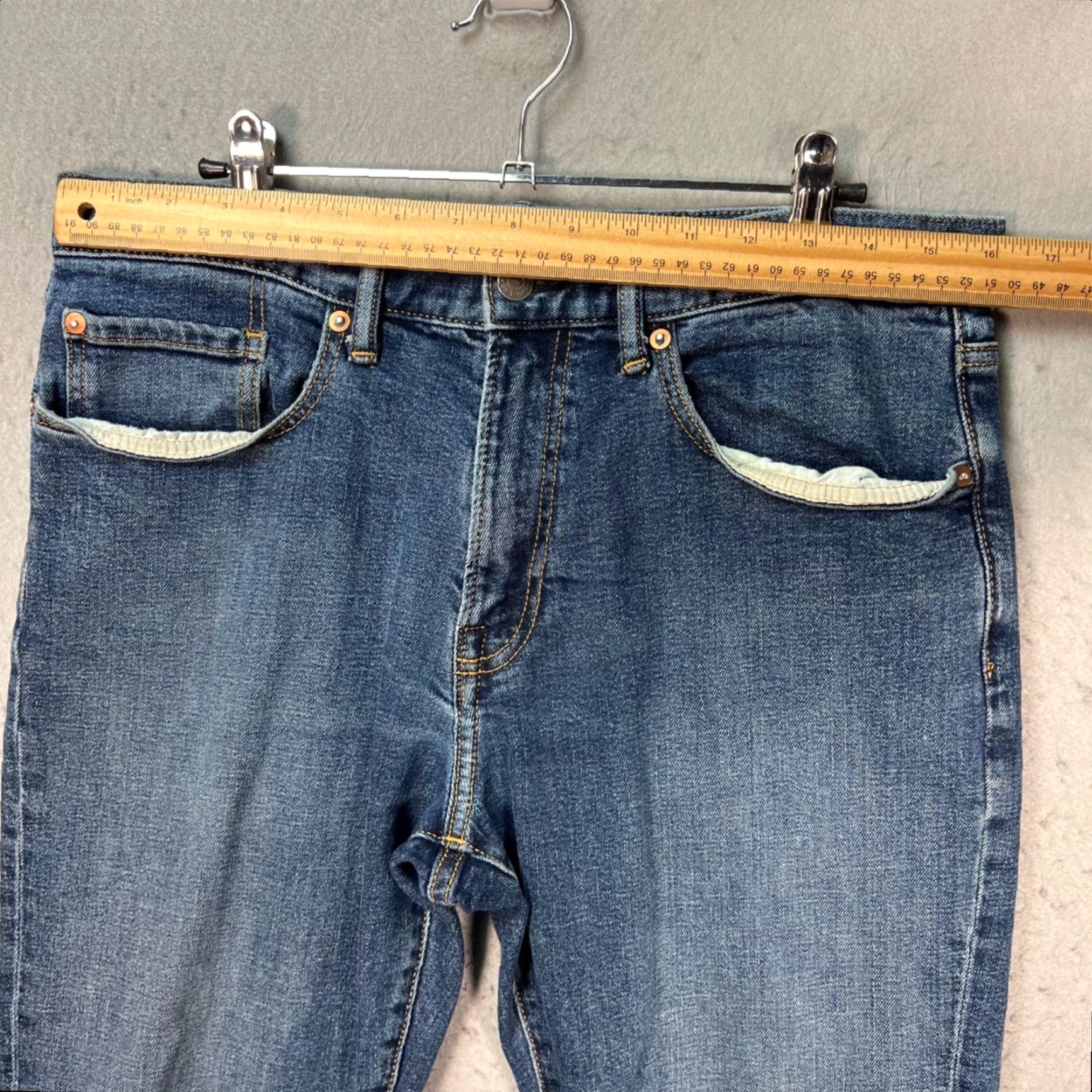 Gap Gap 1969 Slim Fit Denim Jeans Blue Cotton Blend 5-Pocket Regular 32x32 Mens Straight Events Vintage None Mens Size US 32 / EU 48 - 5 Thumbnail