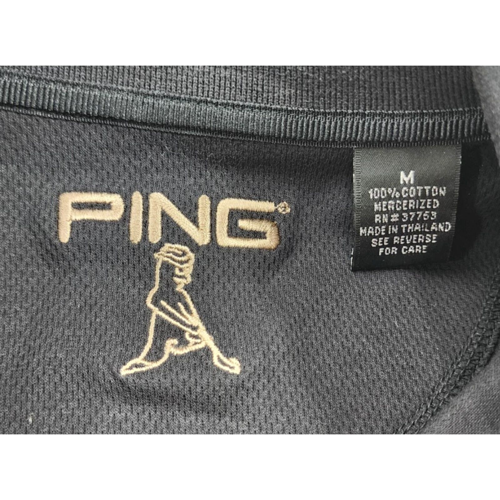 Vintage VINTAGE PING Polo Shirt Mens Medium Black Loon's Nest 2003 Championship Golf 00s Size US M / EU 48-50 / 2 - 5 Thumbnail