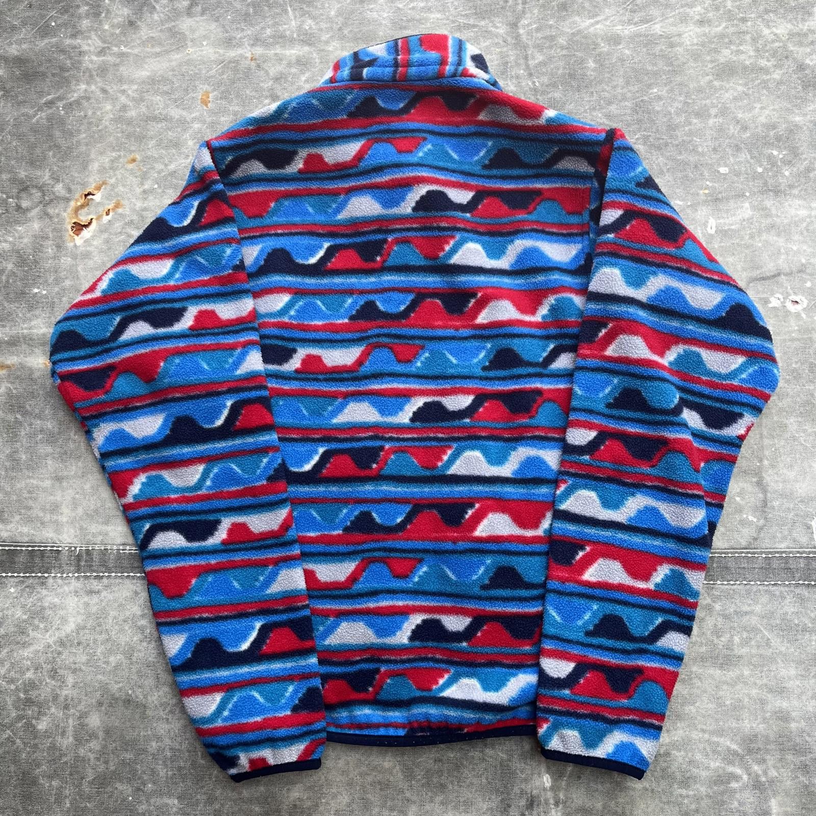 Patagonia Patagonia Synchilla Snap-T Aztec Blue Delta Waves Pullover Size US XXS / EU 40 - 4 Thumbnail