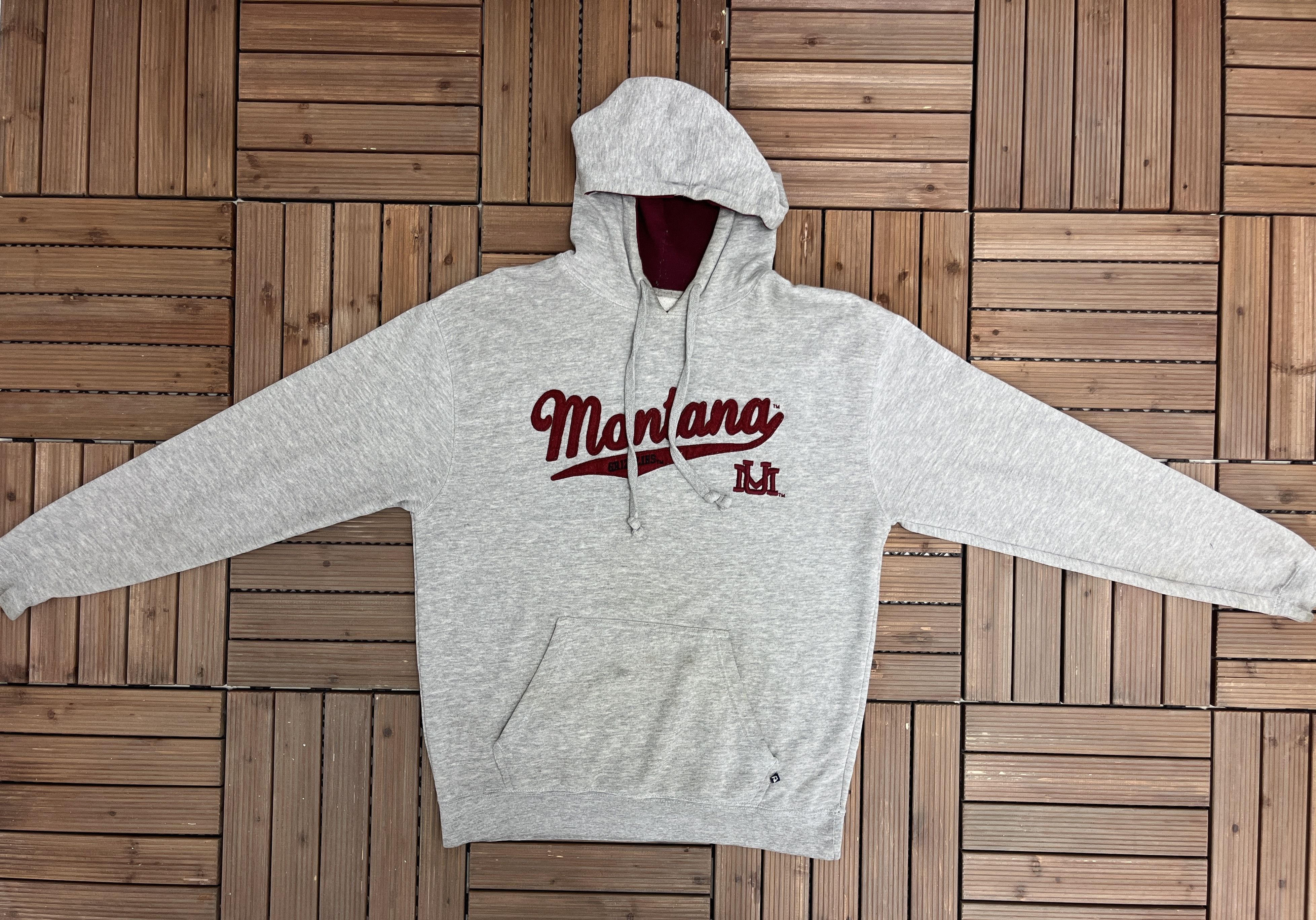 Vintage Montana Grizzlies Stitched Vintage Grey Hoodie Sweater Size US L / EU 52-54 / 3 - 5 Thumbnail