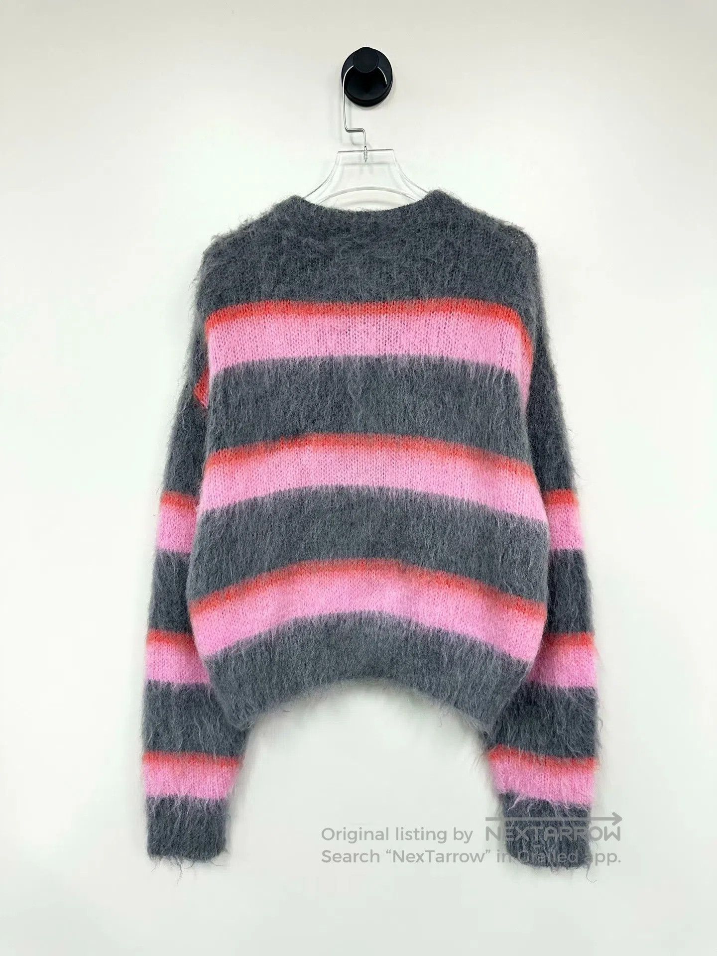 Alexander Wang Alexander Wang Gray and Pink Color Blocked Striped Mohair Size S / US 4 / IT 40 - 2 Thumbnail