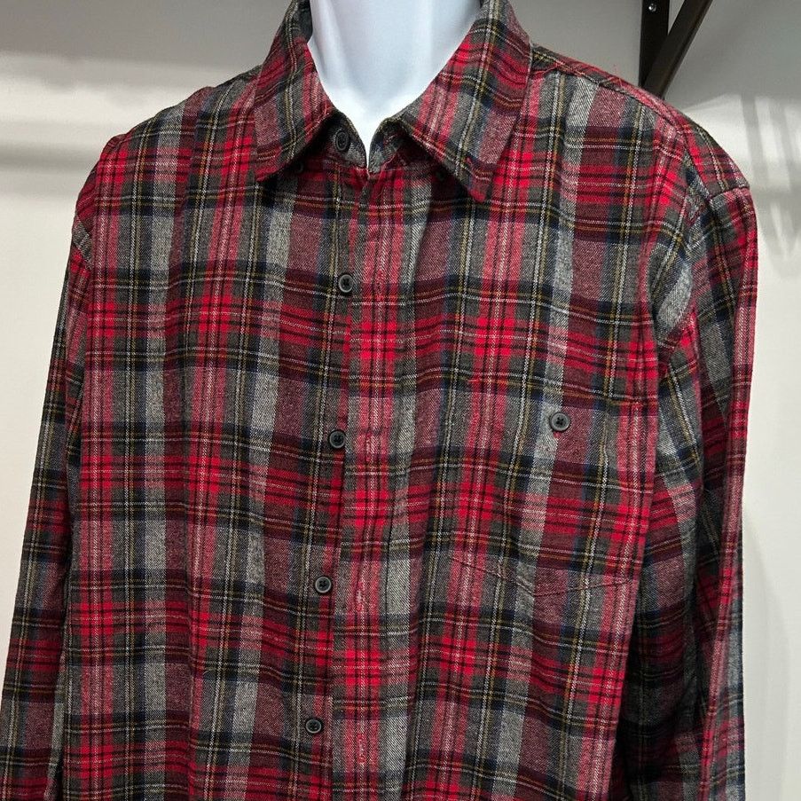 Weatherproof Weatherproof Mens XXL Red Plaid Flannel Shirt Long Sleeve Size US XXL / EU 58 / 5 - 2 Thumbnail