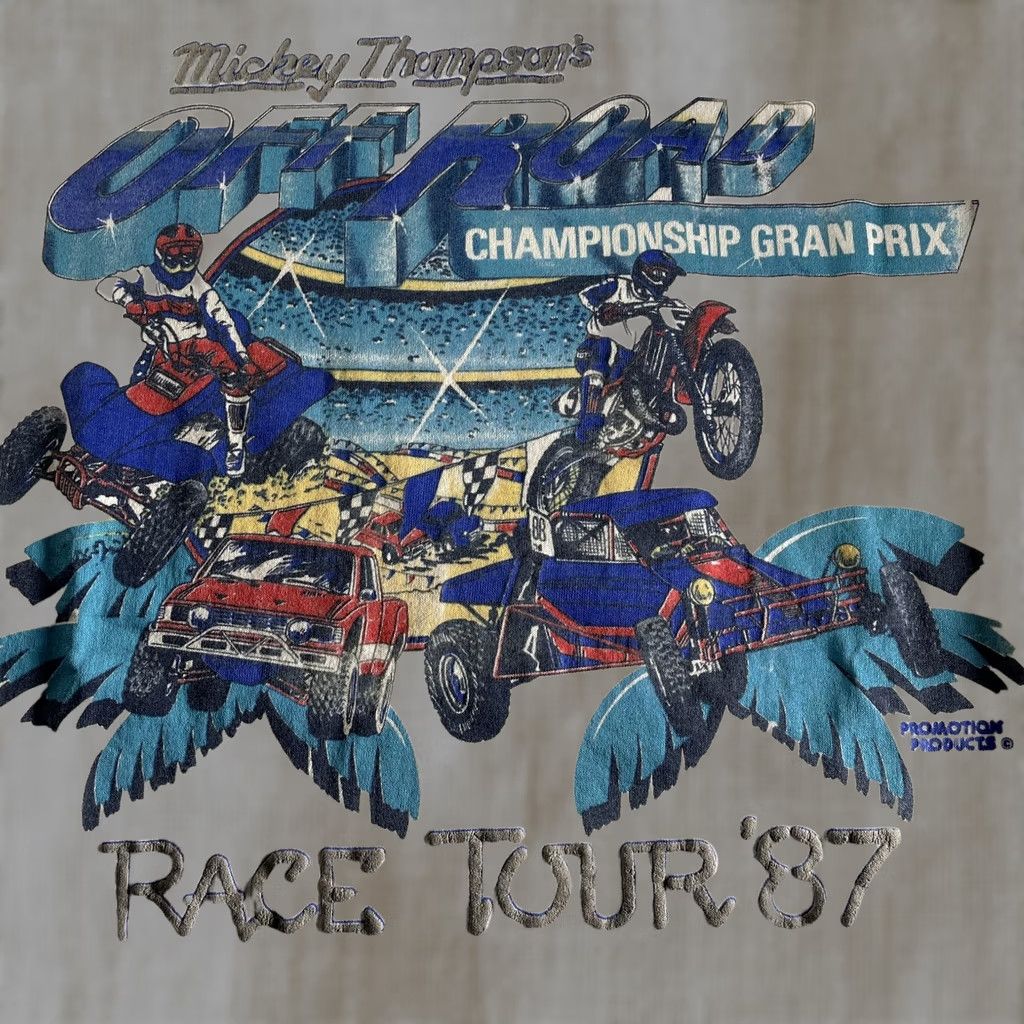 Vintage VINTAGE Mickey Thompson Shirt Mens Medium Race Tour 87 Championship Off Road 80s Size US L / EU 52-54 / 3 - 1 Thumbnail