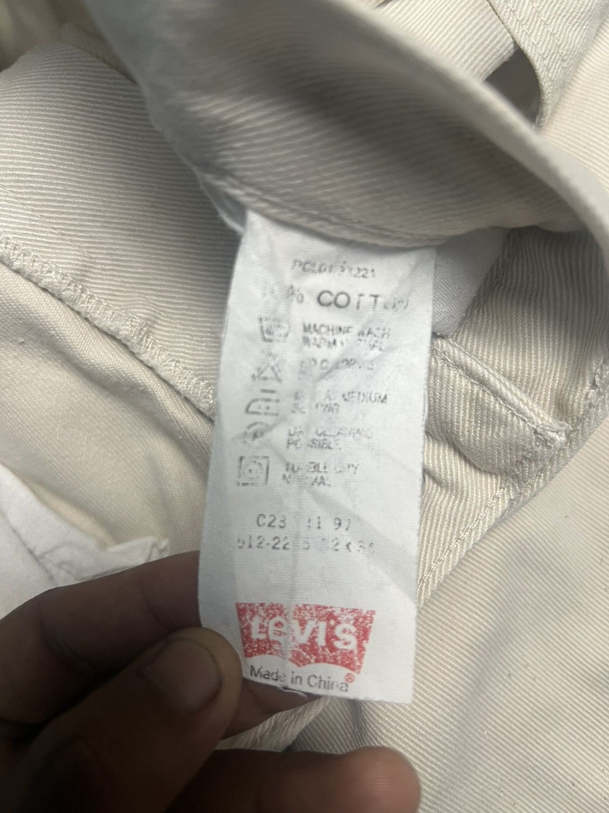 Levi's Levi's 512 Vintage Creamy White Tapered Fit Denim (40) Size US 32 / EU 48 - 9 Thumbnail