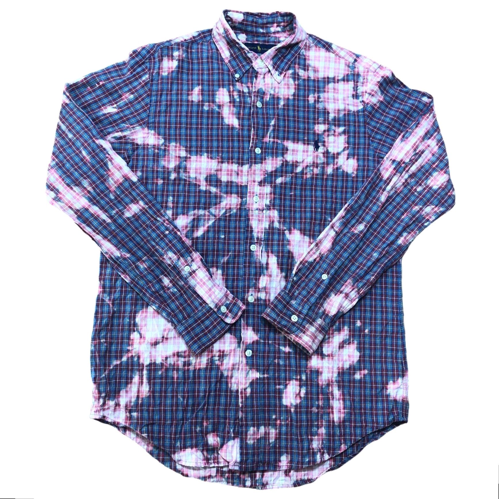 Ralph Lauren Polo Ralph Lauren Shirt Mens Medium Button-Down Long Sleeve Tie Dye Acid Wash Multicolor 90s Preppy Designer Classic Size US M / EU 48-50 / 2 - 2 Thumbnail