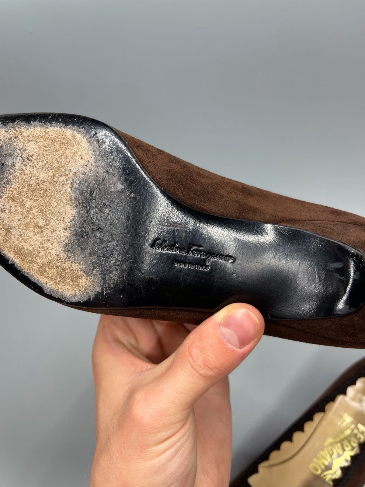 Salvatore Ferragamo Salvatore Ferragamo Brown Suede Heels Size US 6.5 / IT 36.5 - 11 Thumbnail