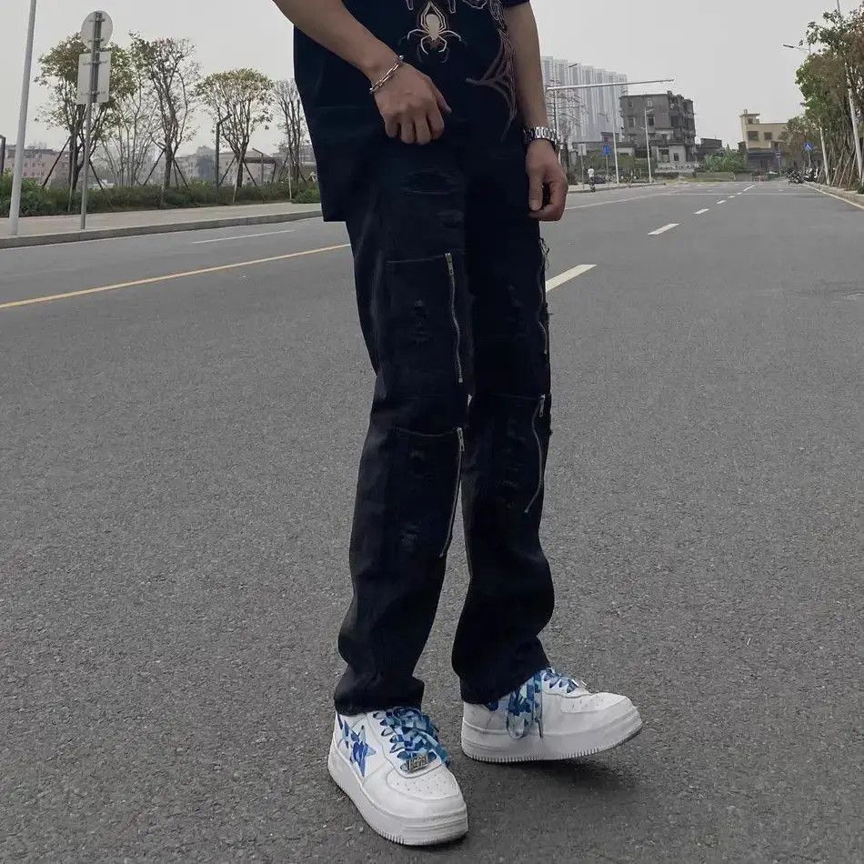 Japanese Brand Zipper High Street Multi Pocket Jeans Size US 32 / EU 48 - 5 Thumbnail