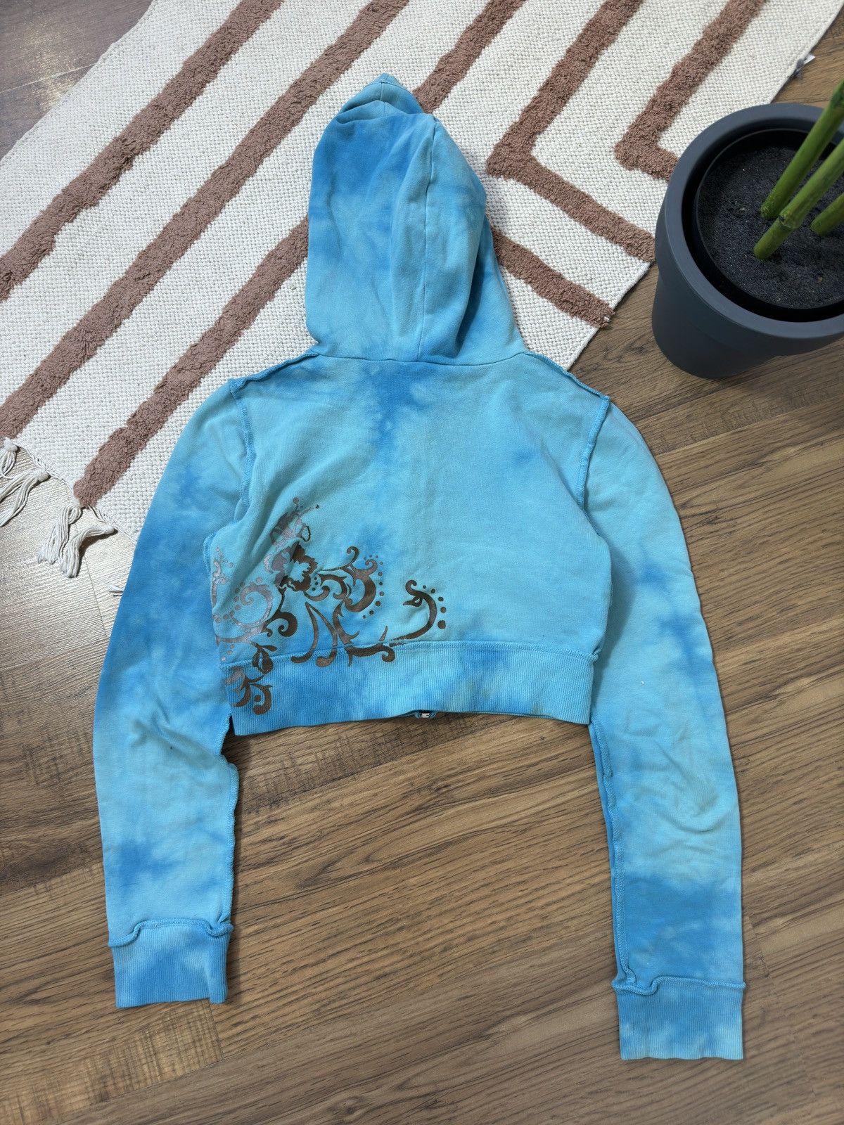 DKNY × Vintage VINTAGE DKNY ACTIVE 2000s CROPPED ZIP UP HOODIE Size S / US 4 / IT 40 - 7 Thumbnail