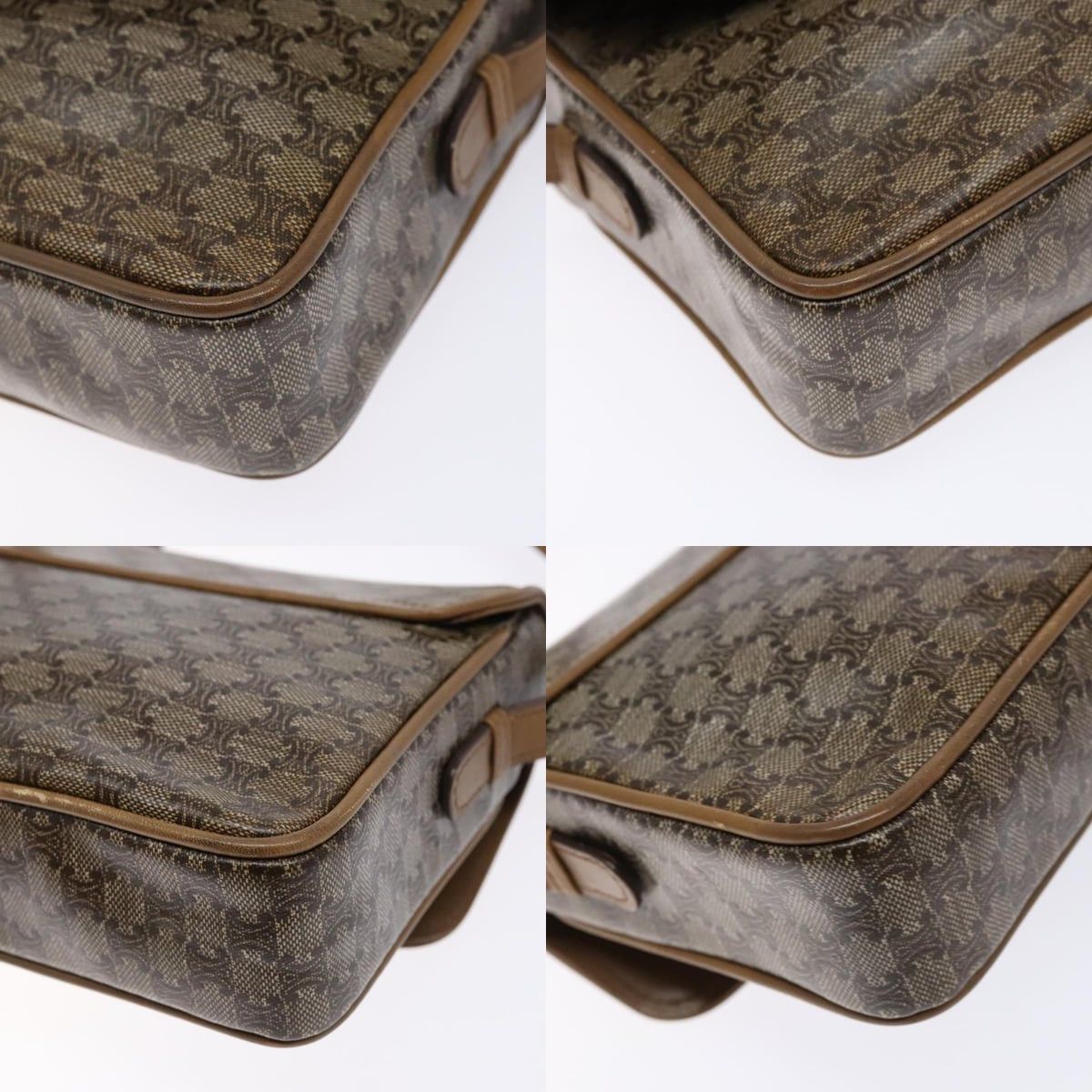 Celine CELINE Macadam Canvas Shoulder Bag Pvc Beige Gold Size ONE SIZE - 10 Thumbnail