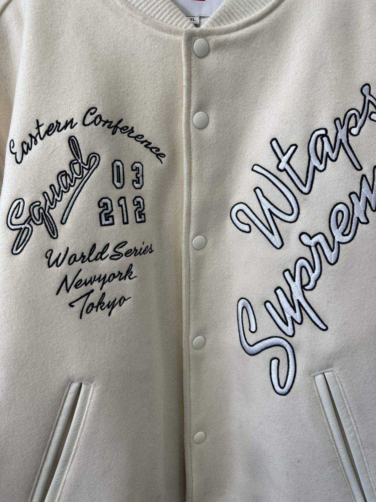 Supreme × Wtaps supreme wtaps varsity jacket XL Size US XL / EU 56 / 4 - 2 Thumbnail