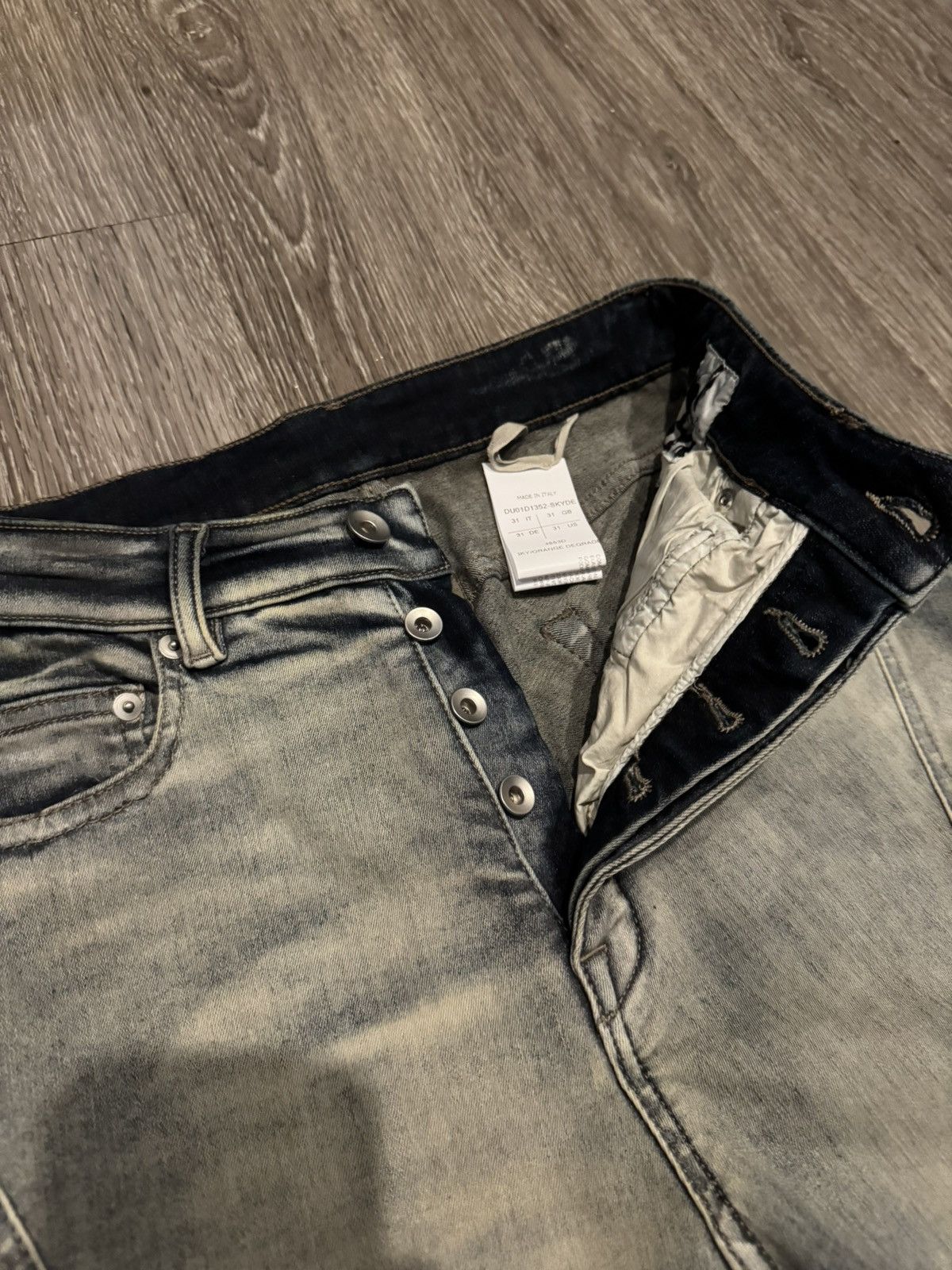 Rick Owens Rick Owens SAMPLE Sky Orange Degrade Bias Bootcut Jeans 31 Size US 31 - 10 Thumbnail