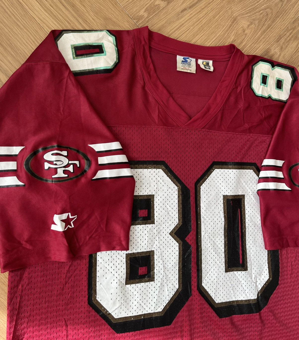Starter 1995 Jerry Rice San Francisco 49ers Starter Home Jersey Size US L / EU 52-54 / 3 - 10 Thumbnail