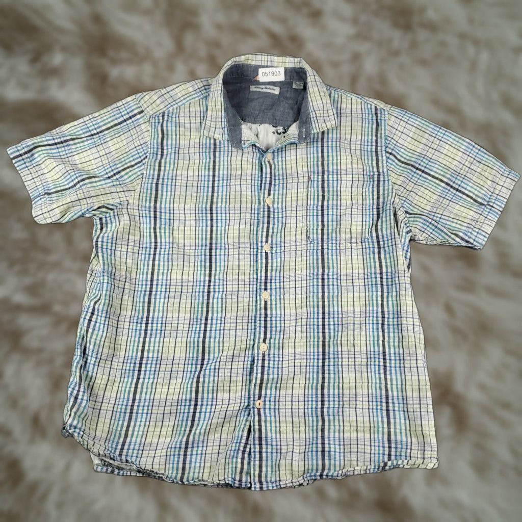 Tommy Bahama Tommy Bahama Shirt Mens 2XL Blue Plaid Casual Button Up Short Sleeve Shirt Mens Blue Plaid Button-Up Casual 2XL Size US XXL / EU 58 / 5 - 1 Thumbnail