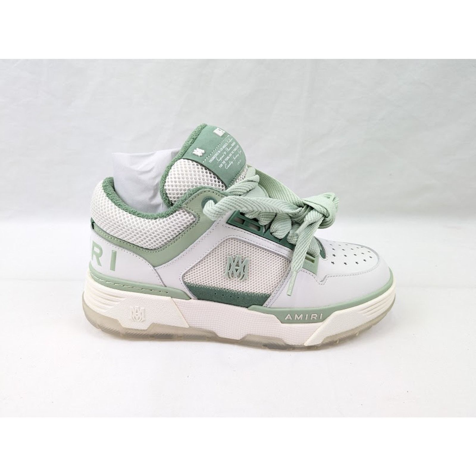 Amiri o1rshd1 MA-1 Low-Top Sneakers in White/Mint Size US 11 / EU 44 - 1 Thumbnail