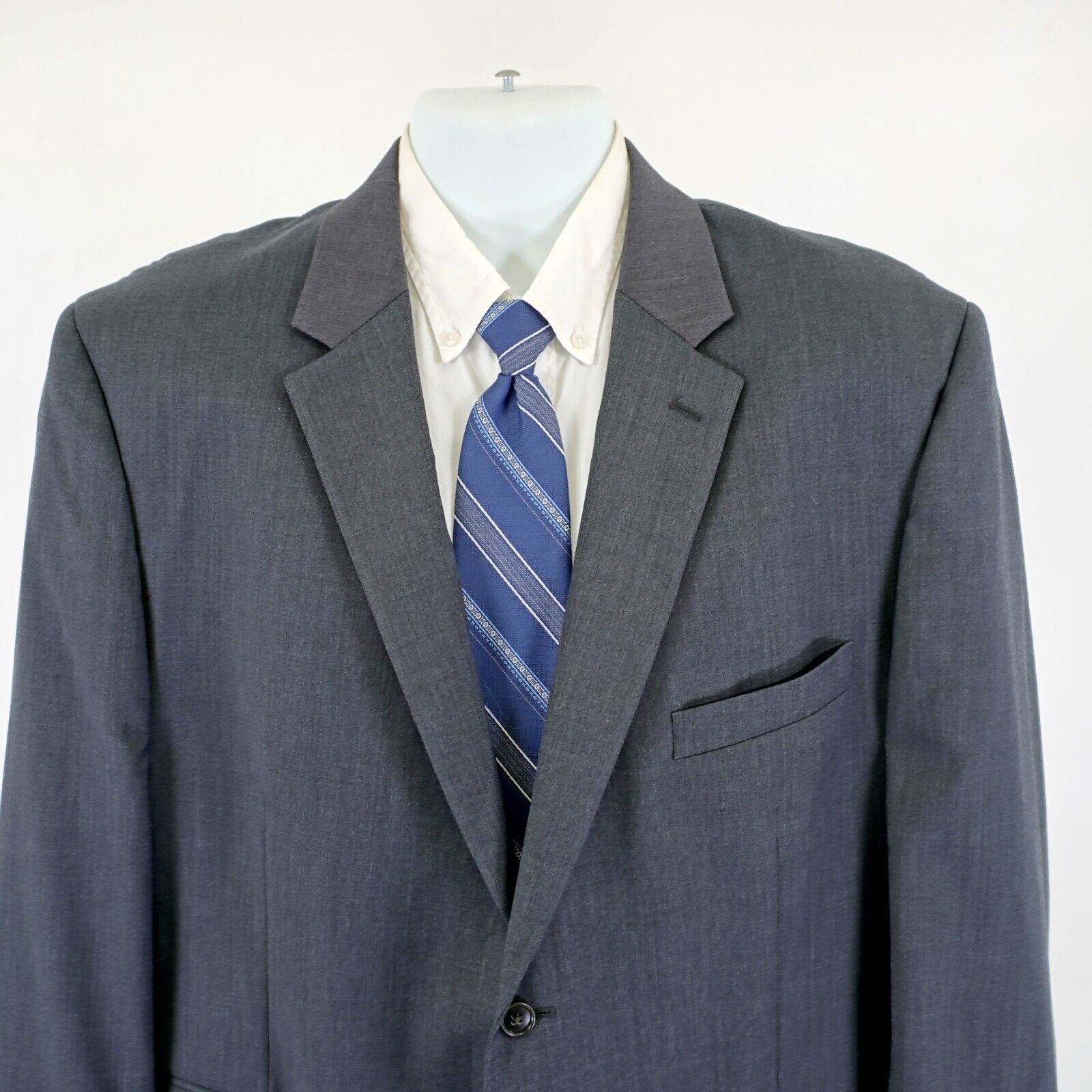 Jos. A. Bank Jos A Bank 46R Gray Wool Tailored Fit Suit Jacket 2 Button Size 46R - 1 Thumbnail