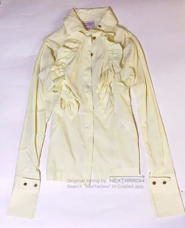 Vivienne Westwood Vivienne Westwood Pale goose yellow delicate lace shirt Size M / US 6-8 / IT 42-44 - 2 Thumbnail