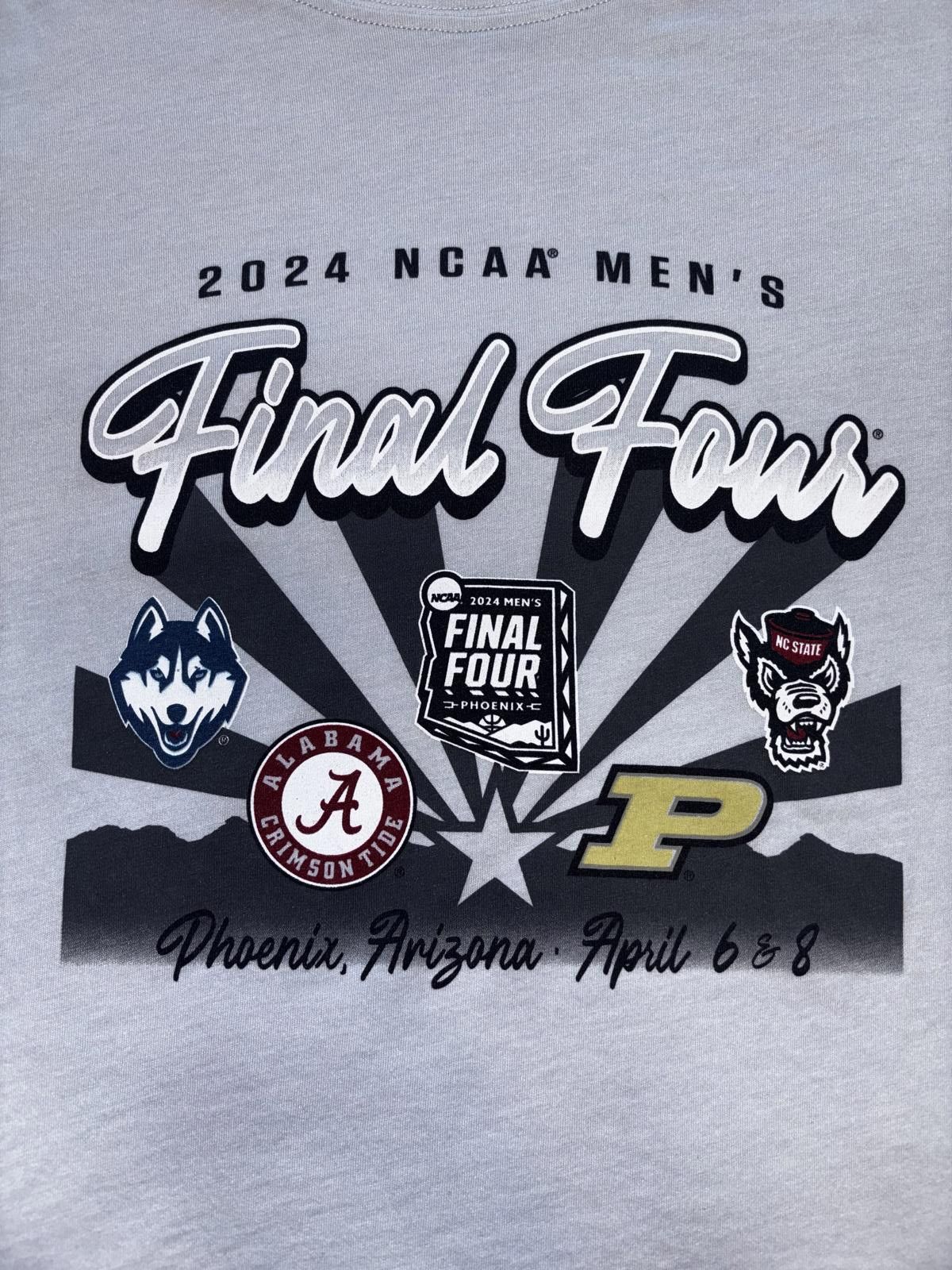 Champion NCAA Men's Final Four 2024 T-Shirt Size L / US 10 / IT 46 - 2 Thumbnail