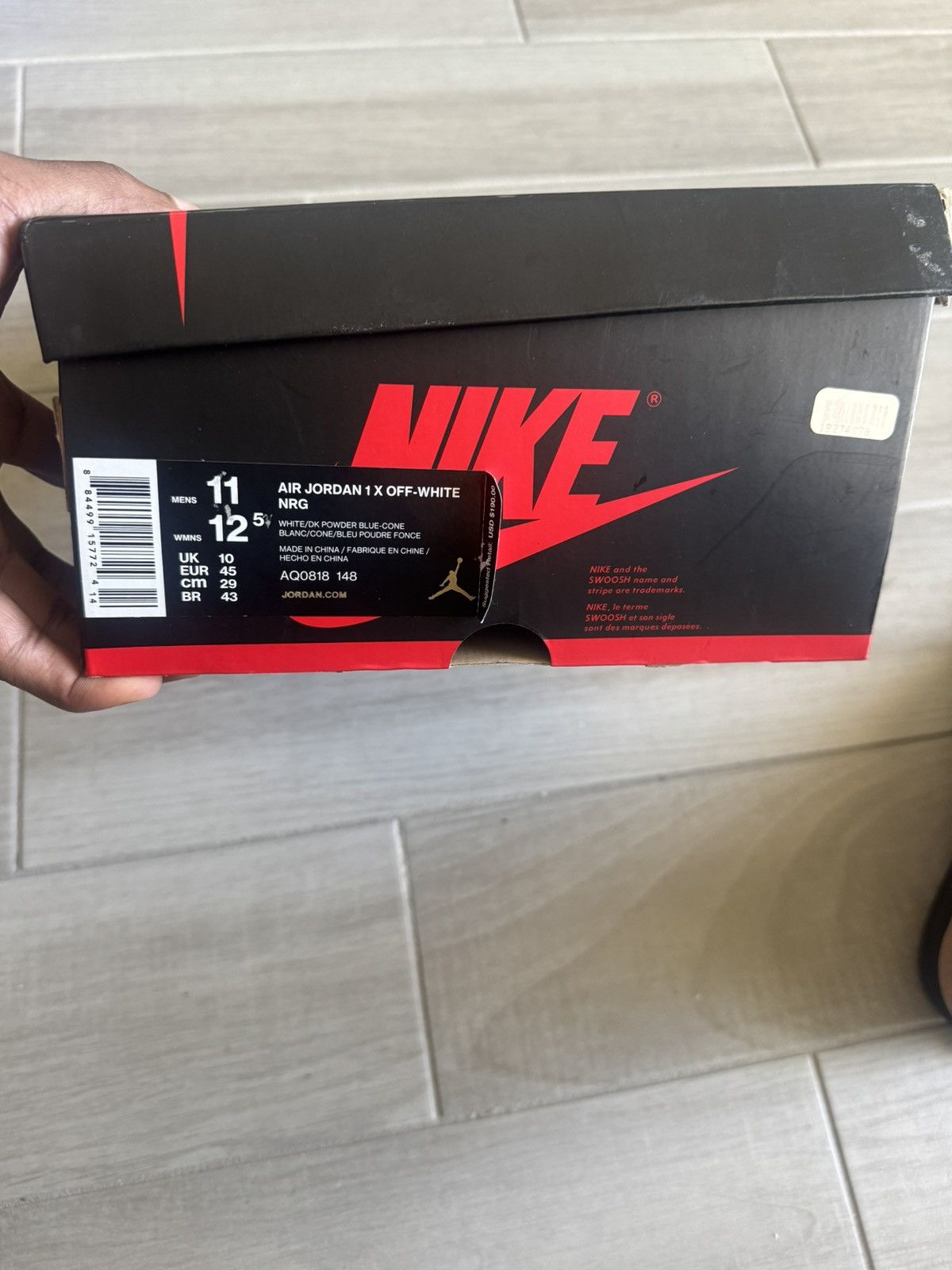 Nike Off white 1 Jordan UNC Size US 11 / EU 44 - 15 Thumbnail