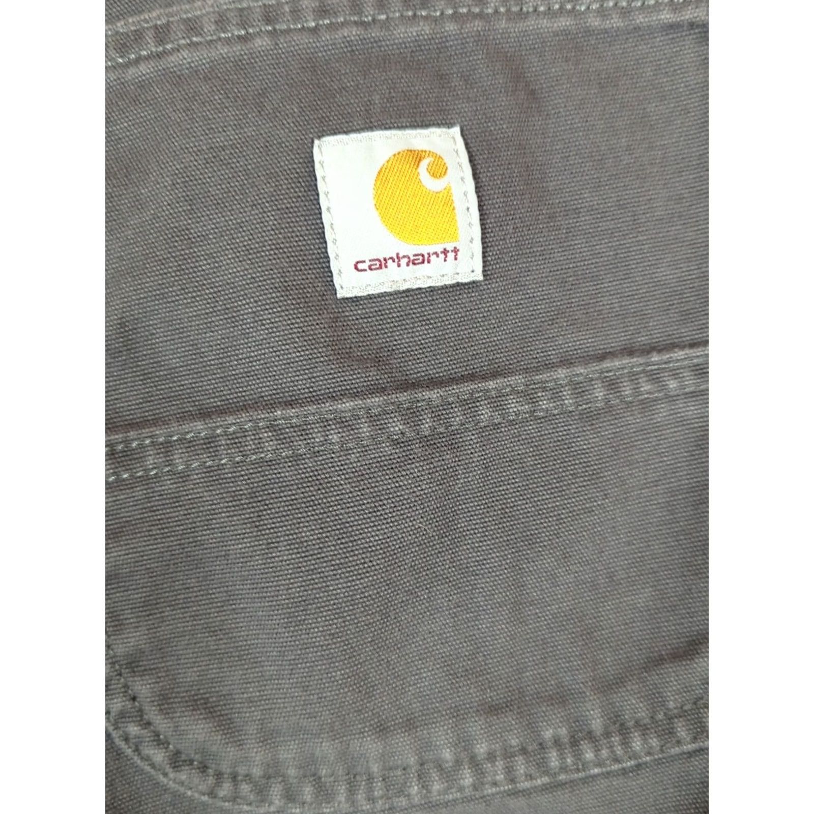 Carhartt VINTAGE Carhartt Men’s Rugged Flex Relaxed Fit Gray Canvas Shorts Mens 38X9 Utility Work Size US 38 / EU 54 - 5 Thumbnail