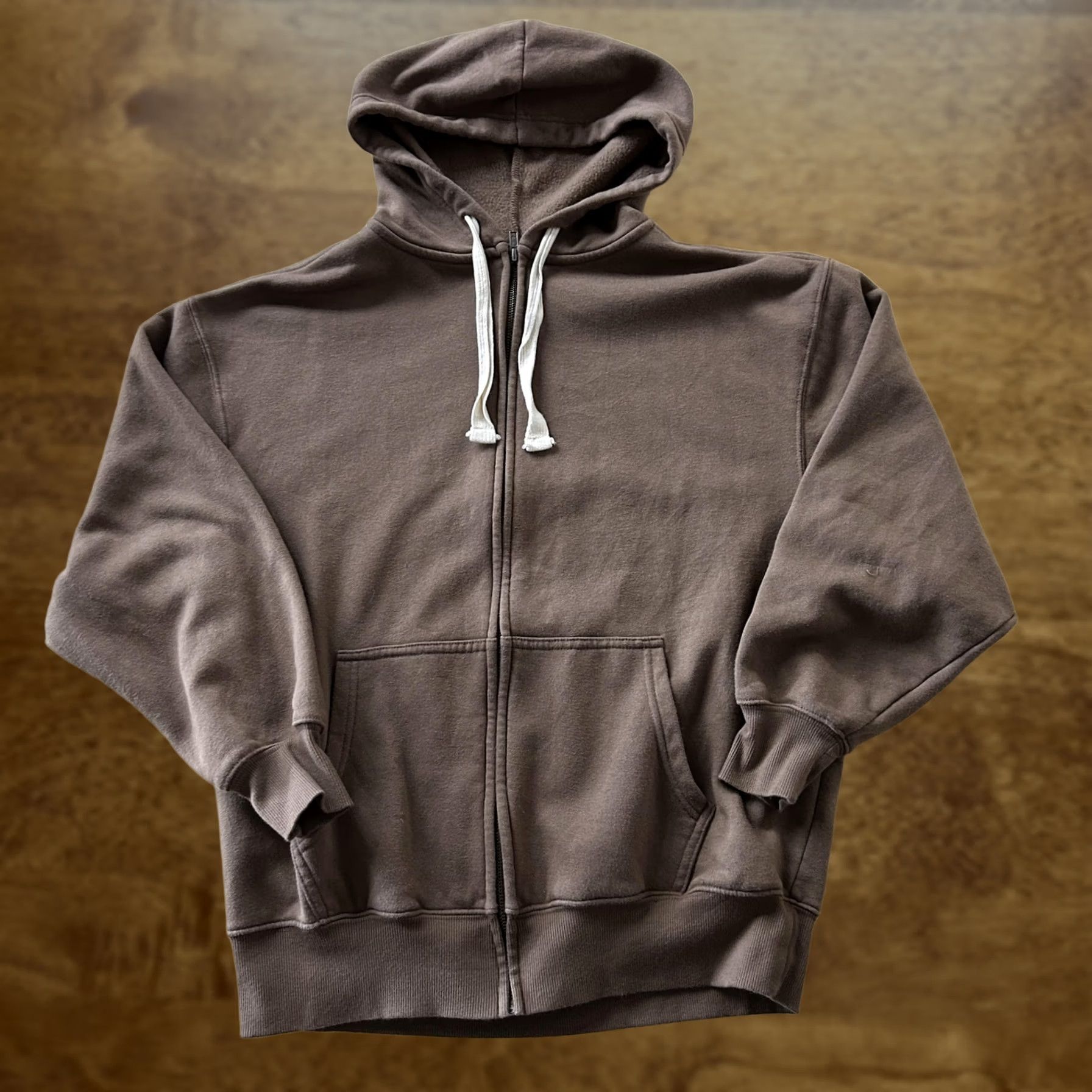Vintage Arizona Jean Co Hoodie Mens Small Brown Fleece Full Zip Sweatshirt Drawstring Size US S / EU 44-46 / 1 - 1 Thumbnail
