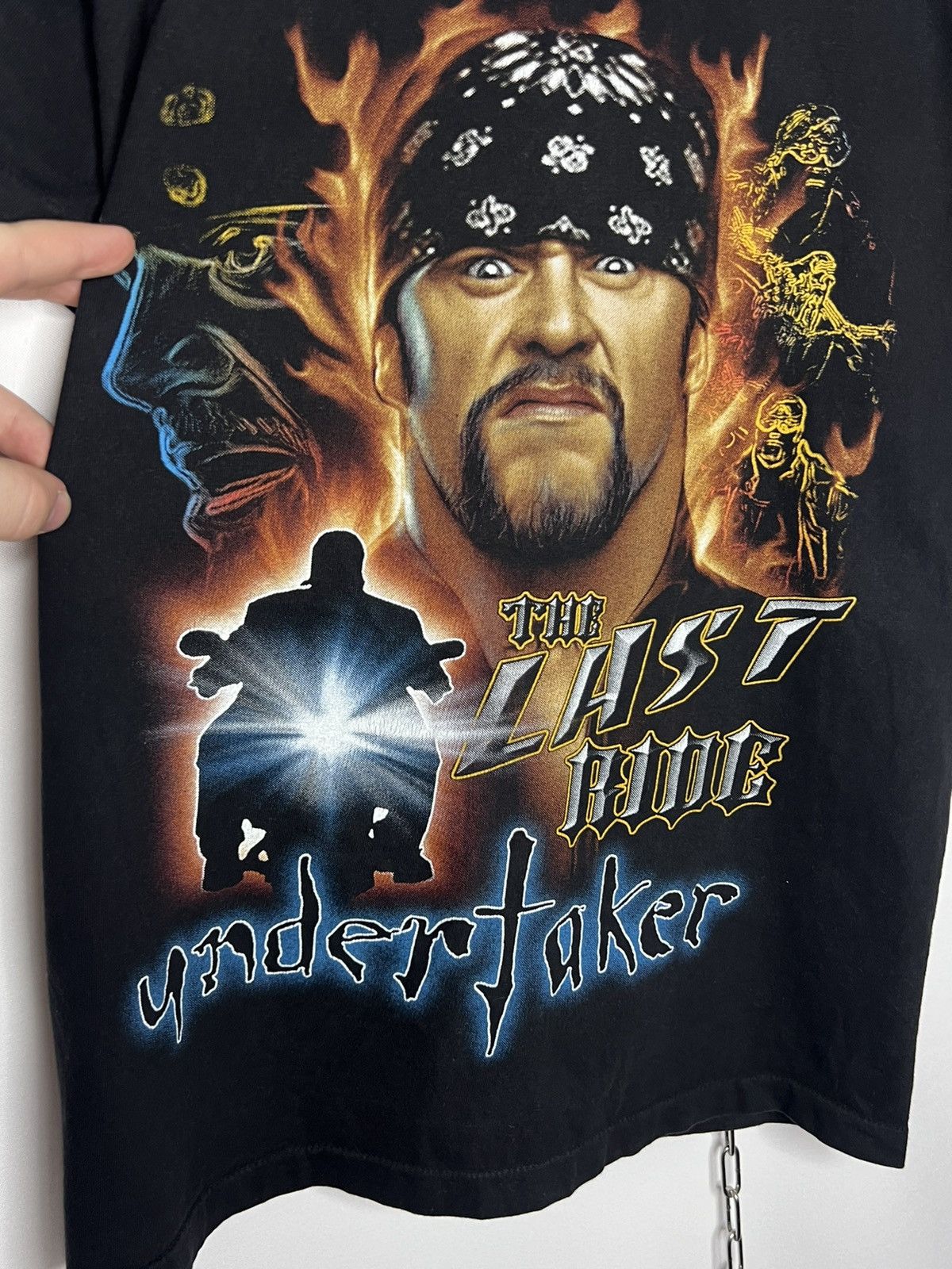 WWE Men’s Vintage 00s T-Shirt Undertaker WWE Last Hide Rare Tee Size US M / EU 48-50 / 2 - 3 Thumbnail