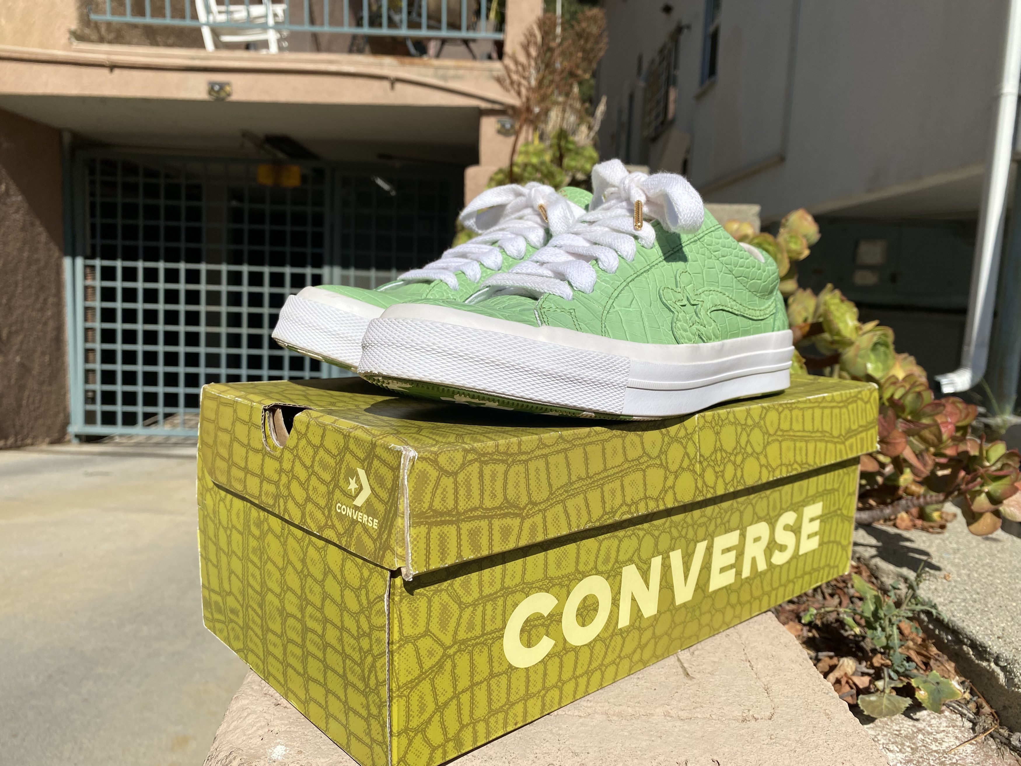 Converse × Golf le Fleur Converse x Golf Le Fleur One Star ‘Gator Collection - Green’ Size US 8.5 / EU 41-42 - 2 Thumbnail