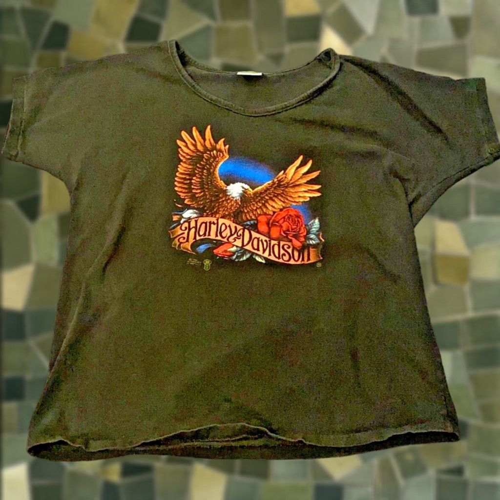 Vintage VINTAGE Harley Davidson Shirt Womens L Black 3D Emblem Eagle Maui Hawaii 1987 80s Biker USA Womens Size L / US 10 / IT 46 - 1 Thumbnail