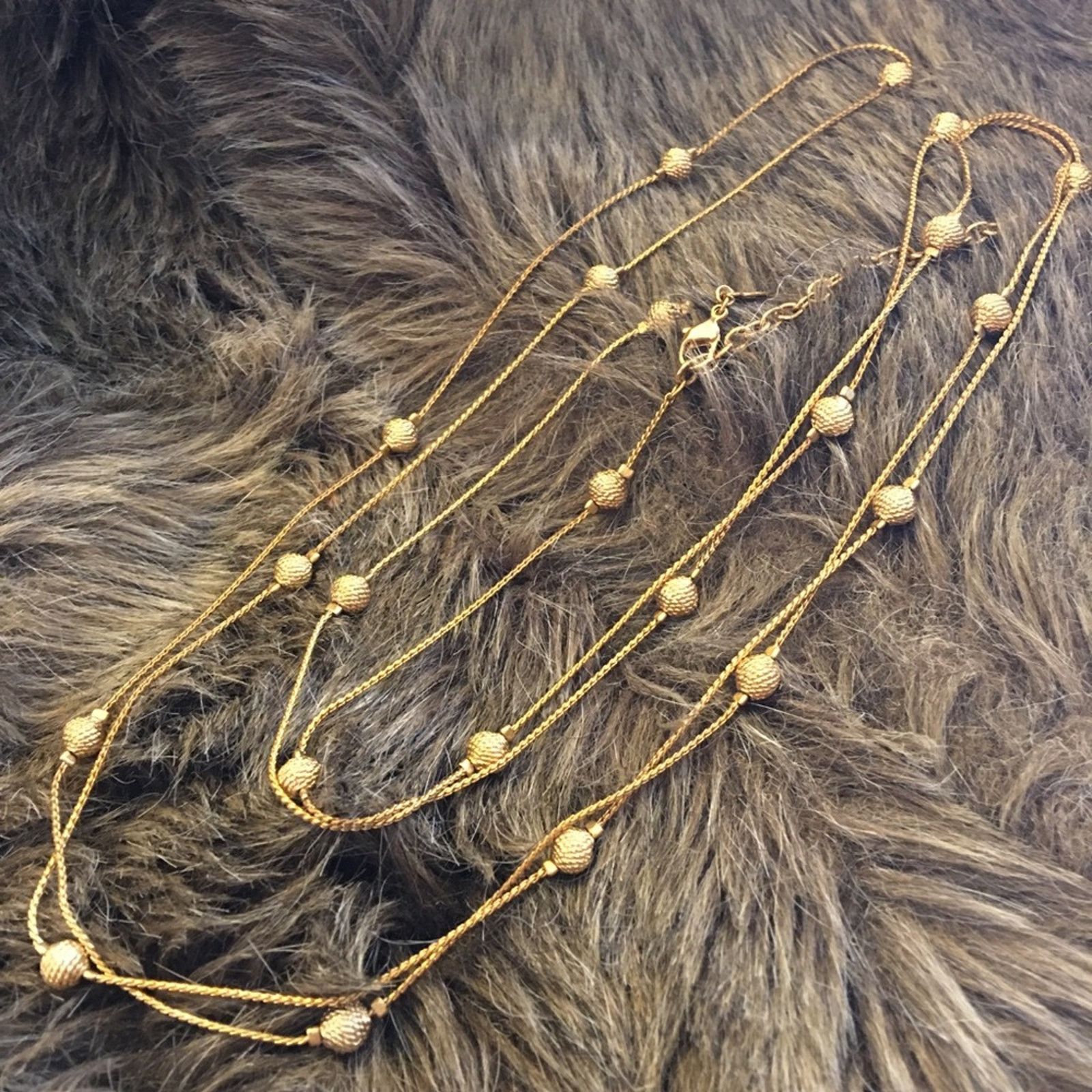 Jewelry Vintage Joan Rivers gold tone ball chain necklace Size ONE SIZE - 10 Thumbnail