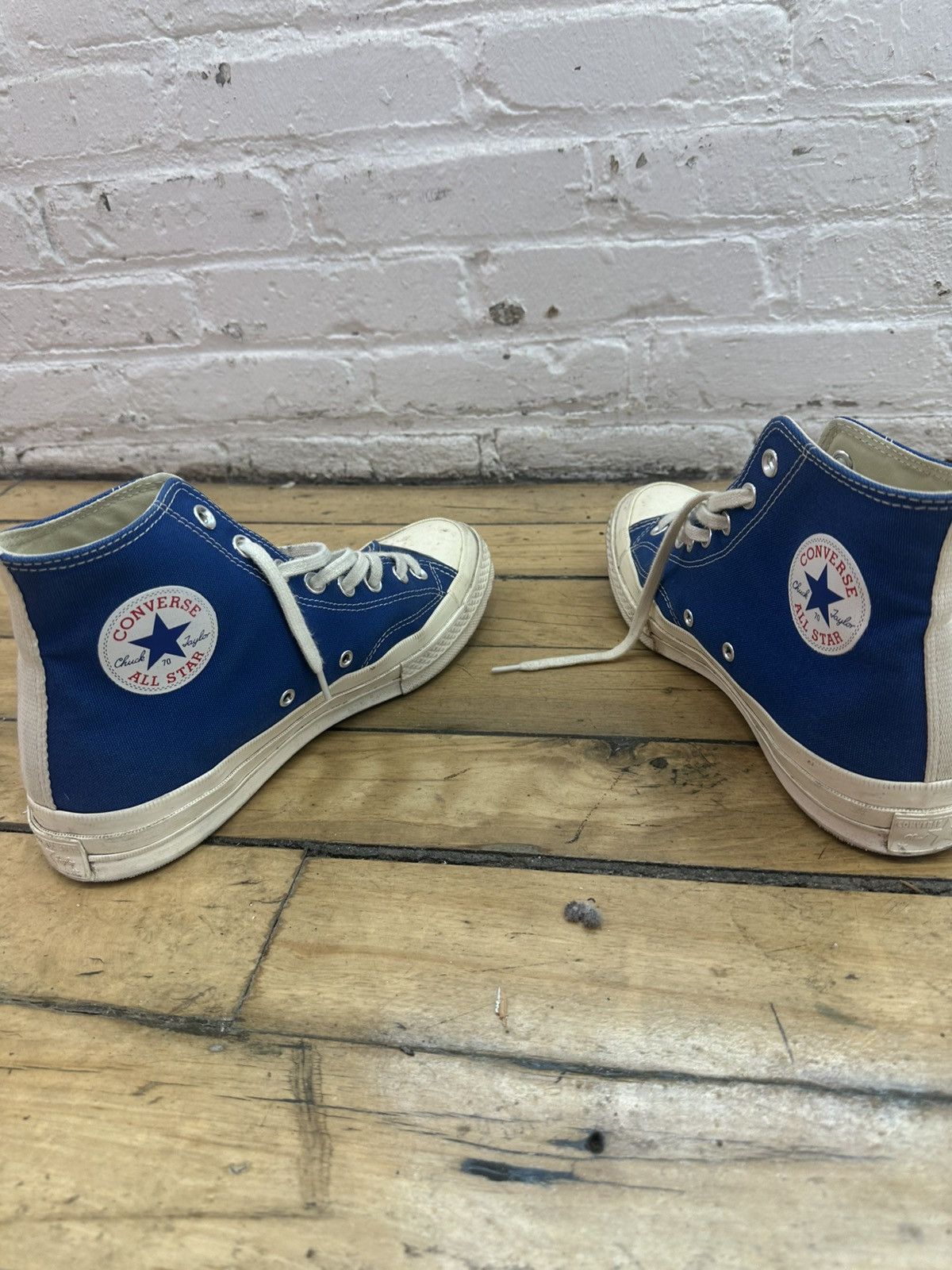 Comme des Garcons PLAY CDG Play x Converse Blue High Top Size US 9 / EU 42 - 3 Thumbnail
