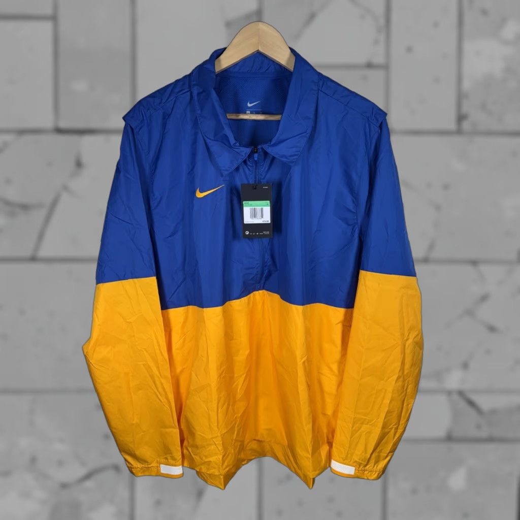 Nike NWT Nike Blue & Gold Half Zip Nylon Pullover Mens XL Size US XL / EU 56 / 4 - 1 Thumbnail