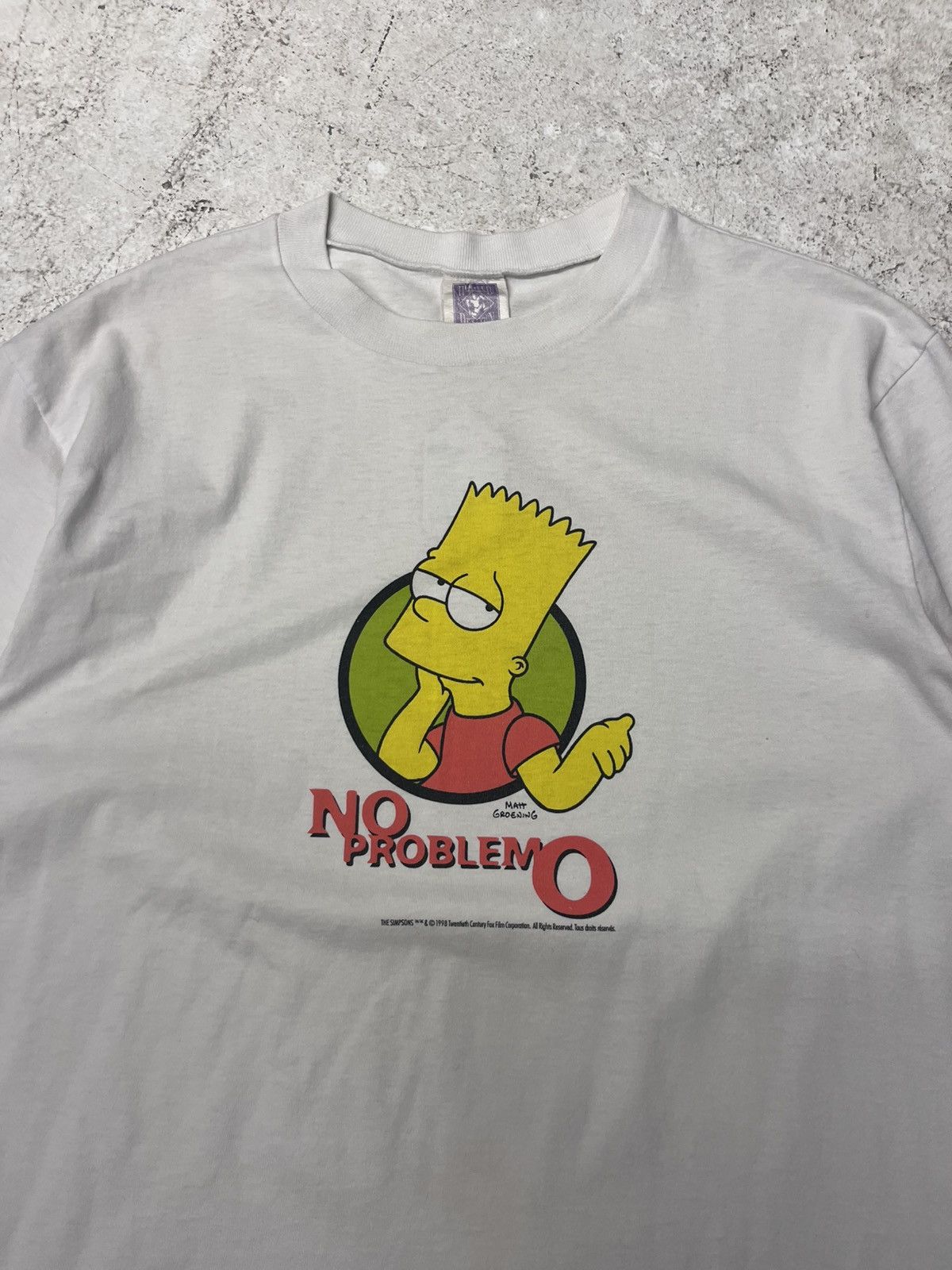 Vintage Vintage white bart simpson 1999 tee Size US L / EU 52-54 / 3 - 1 Thumbnail