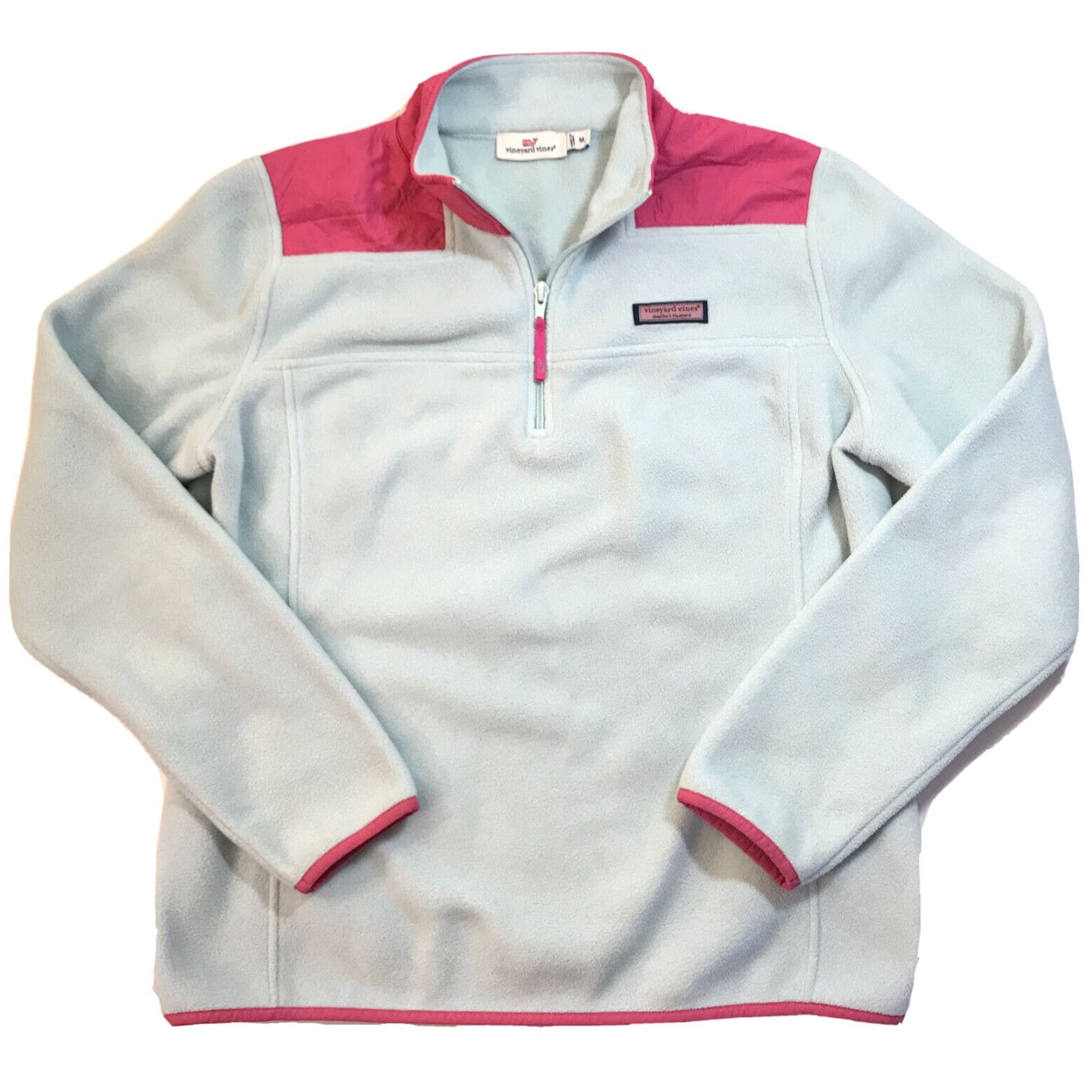 Vineyard Vines Vineyard Vines Shirt Women’s Sz M Pale Blue 1/4 Zip Fleece Shep Beach Outdoor 90s Womens Size M / US 6-8 / IT 42-44 - 2 Thumbnail