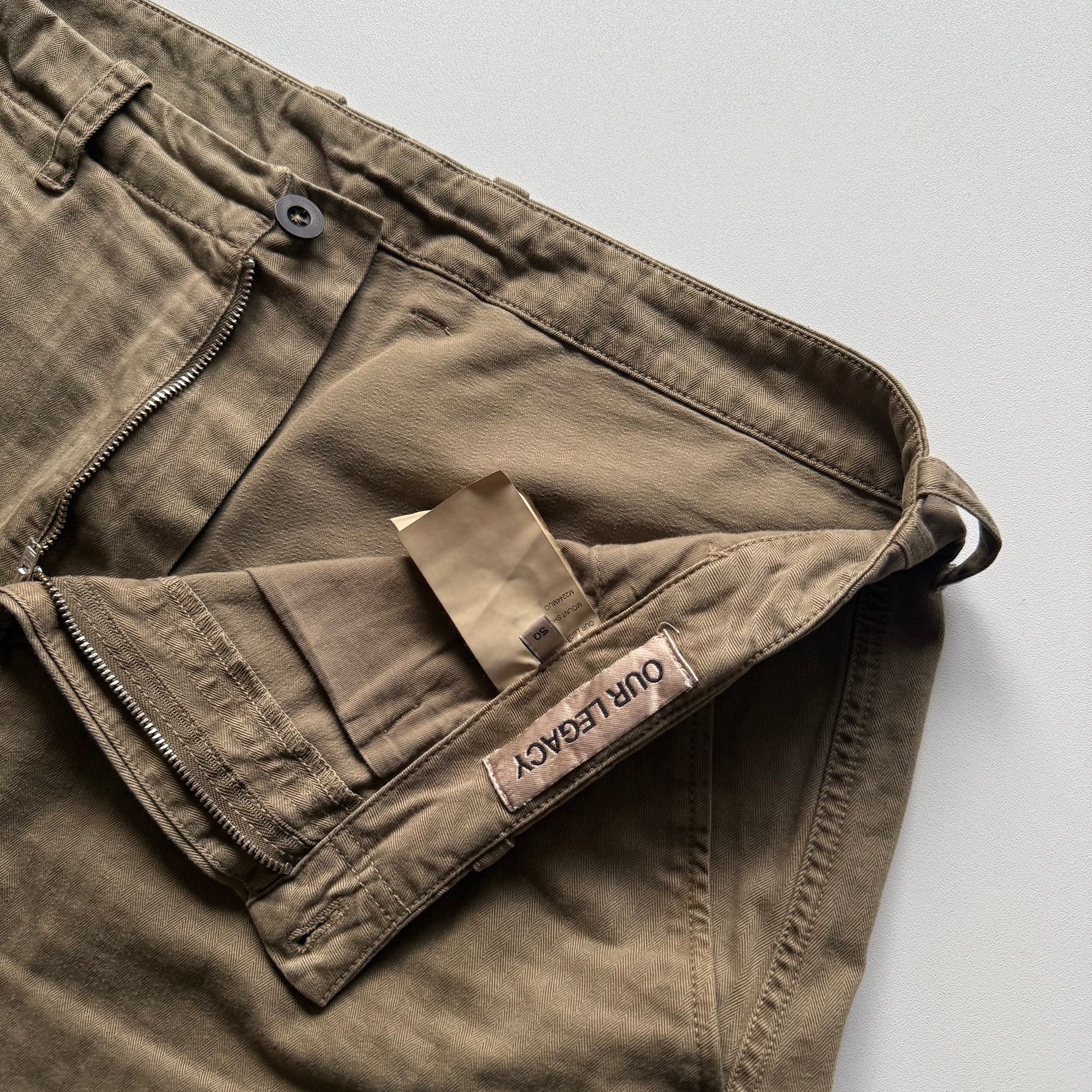 Our Legacy SS24 Our Legacy Mount Shorts Uniform Olive Herringbone $440 Size US 34 / EU 50 - 9 Thumbnail