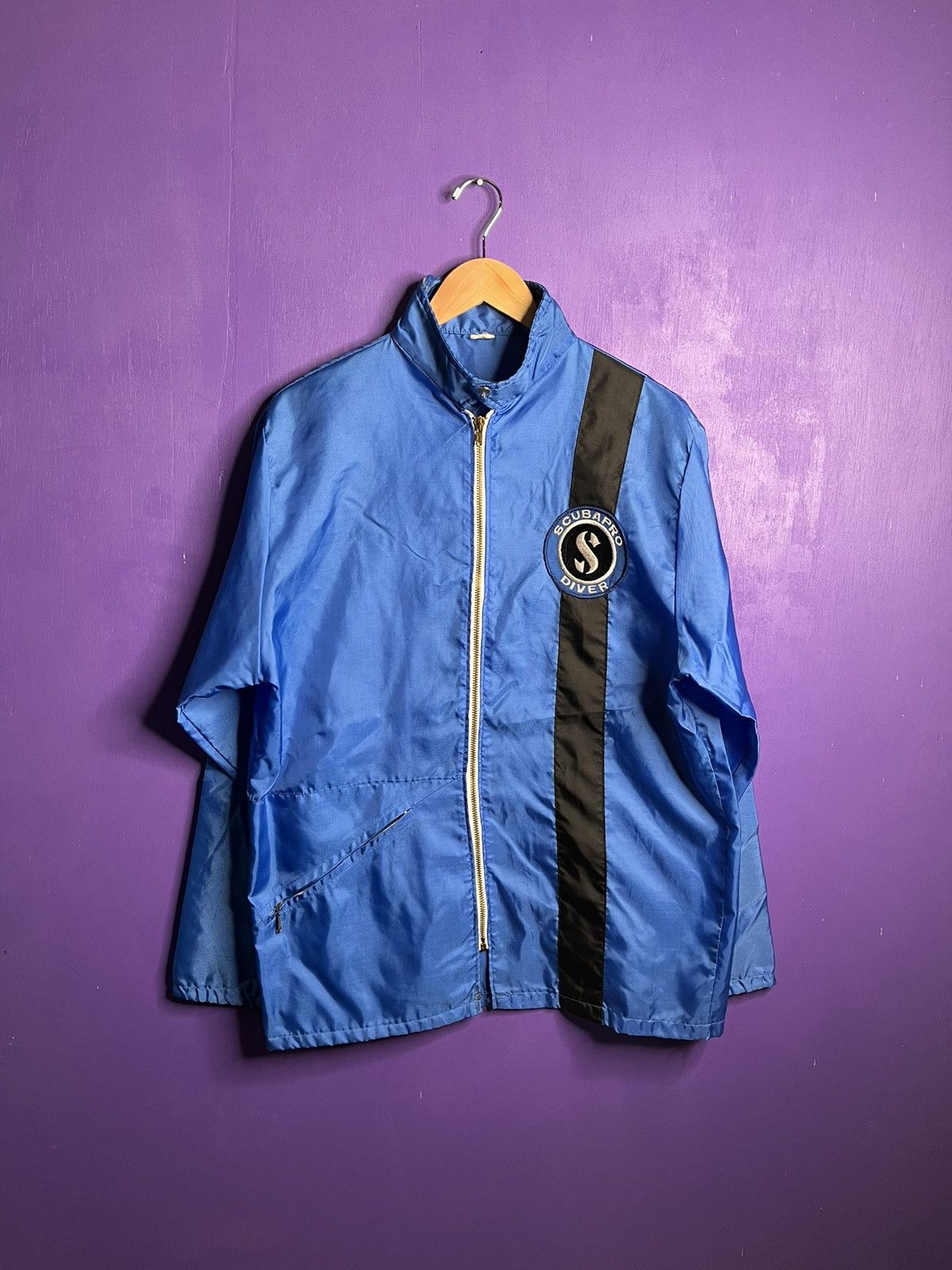 Vintage Vintage 70s Pro scuba diver racing stripe jacket Size US L / EU 52-54 / 3 - 1 Thumbnail