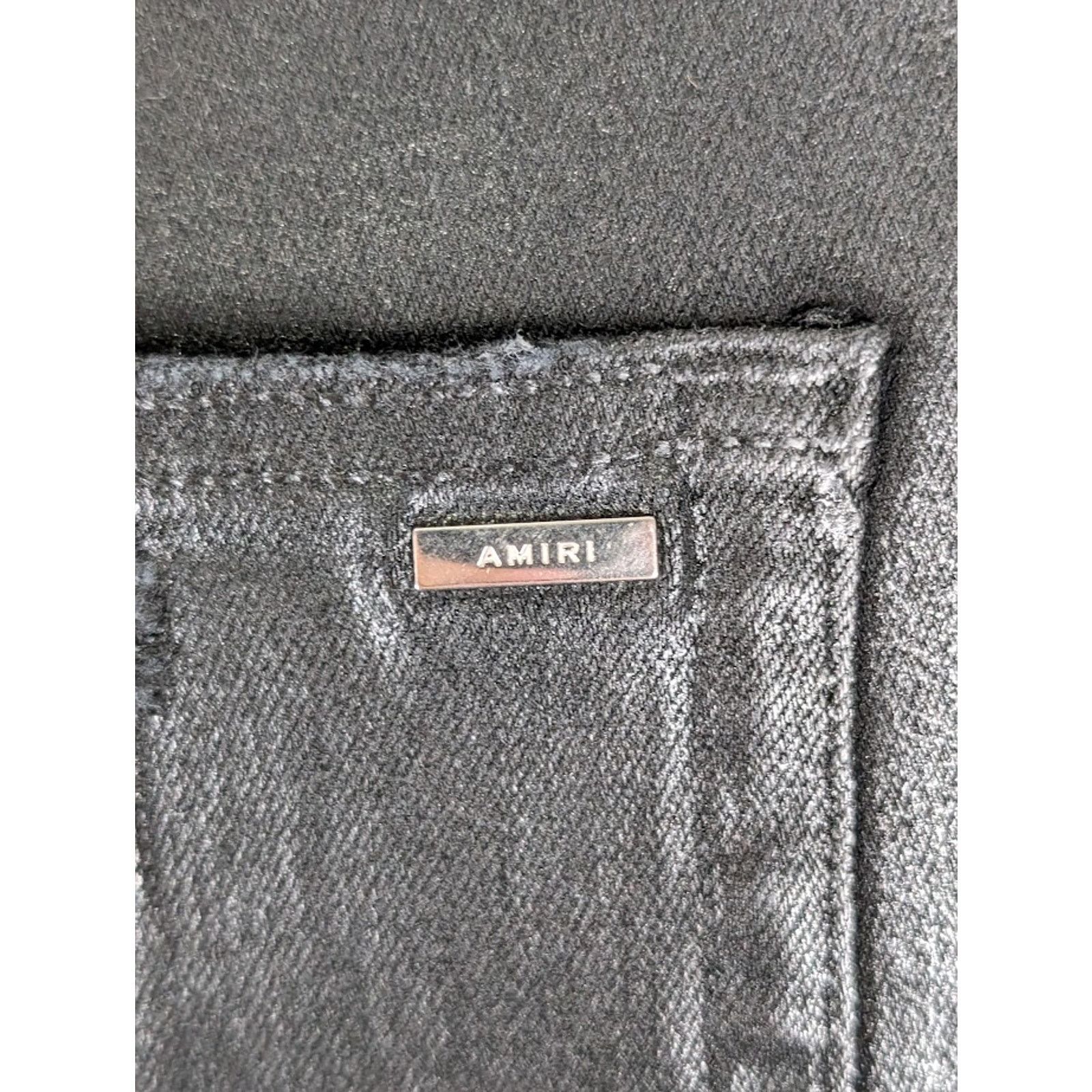 Amiri o1rshd1 Q:2 / Coated MX1 Jeans in Black Size US 33 - 20 Thumbnail