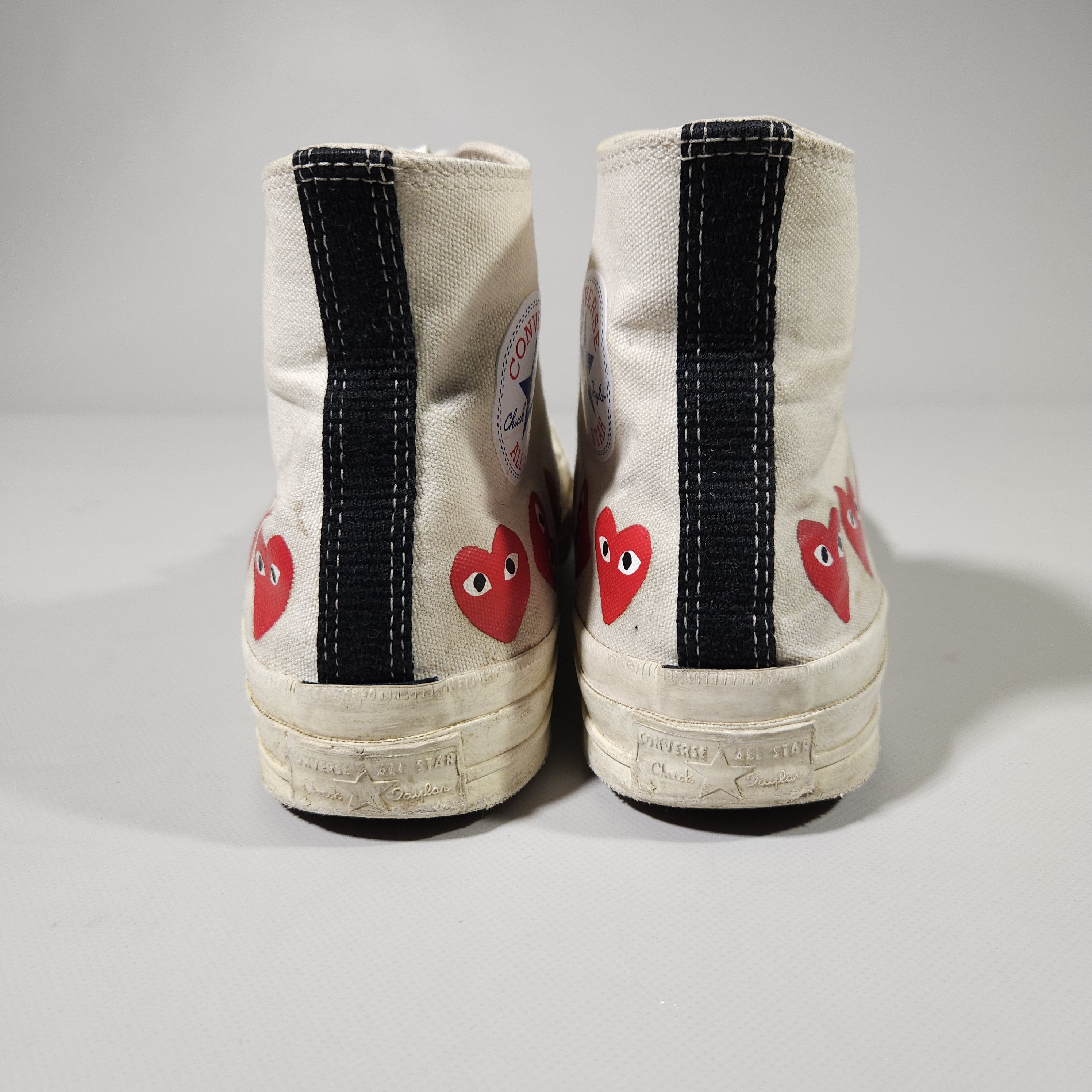 Comme des Garcons × Comme des Garcons PLAY × Converse Converse x Comme Des Garcons Play Hearts High Top Shoes US 8 Size US 8 / EU 41 - 11 Thumbnail