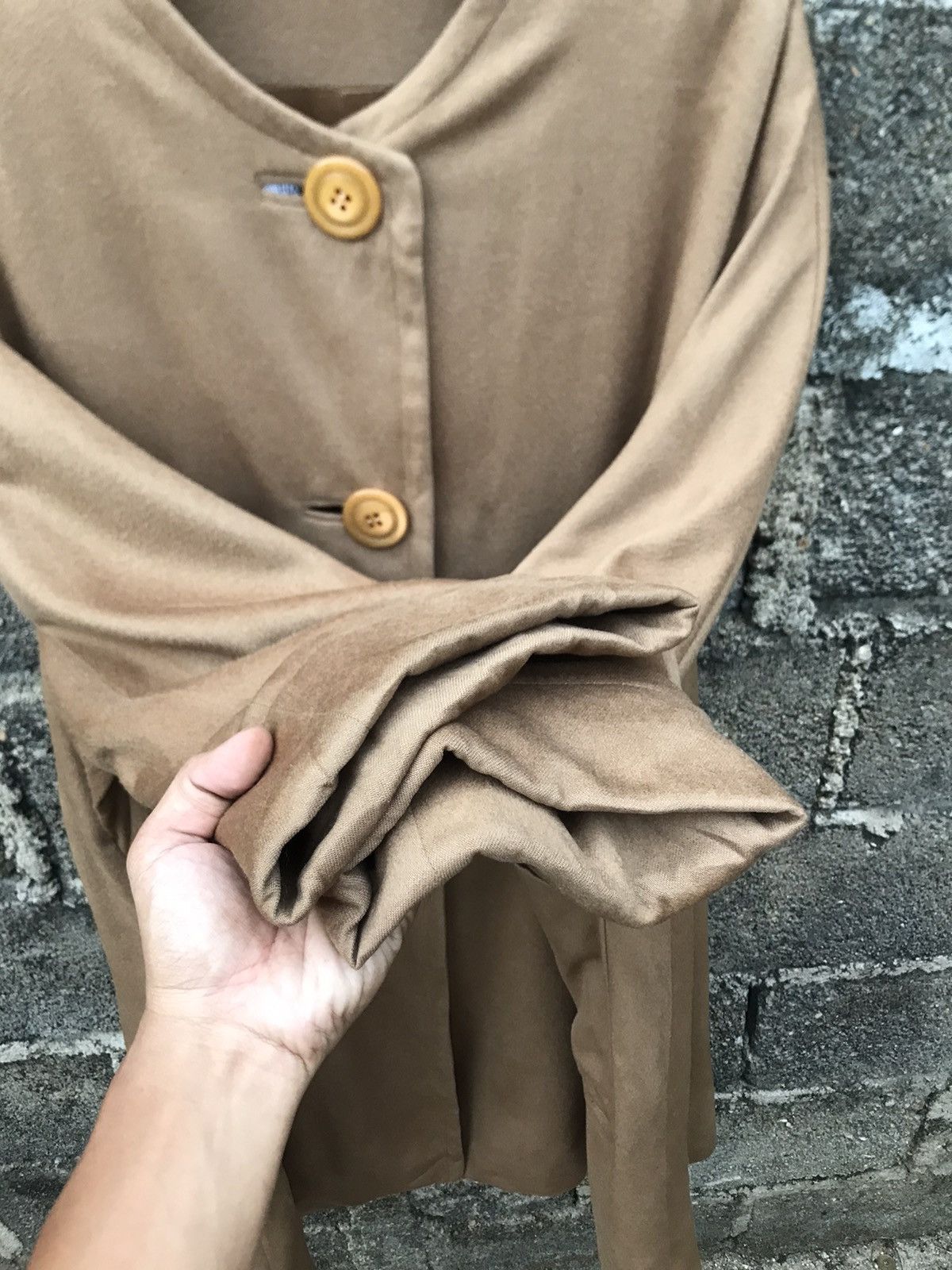 Autumn Cashmere × Hanae Mori ⚡️Hanae Mori Paris Button Cashmere Baggy Long Coat Size M / US 6-8 / IT 42-44 - 9 Thumbnail