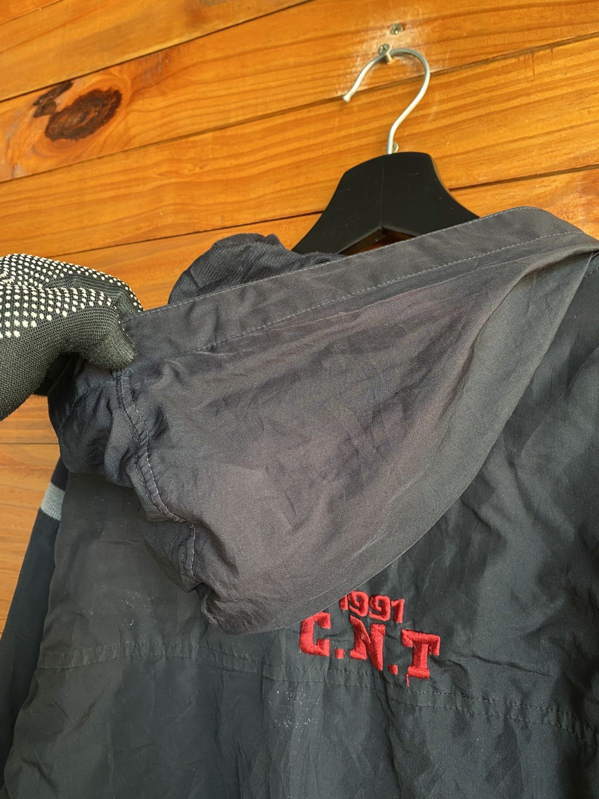 Vintage Vintage CONART 1991 Hooded Jacket – Black Hip Hop Streetwear Size US M / EU 48-50 / 2 - 10 Thumbnail
