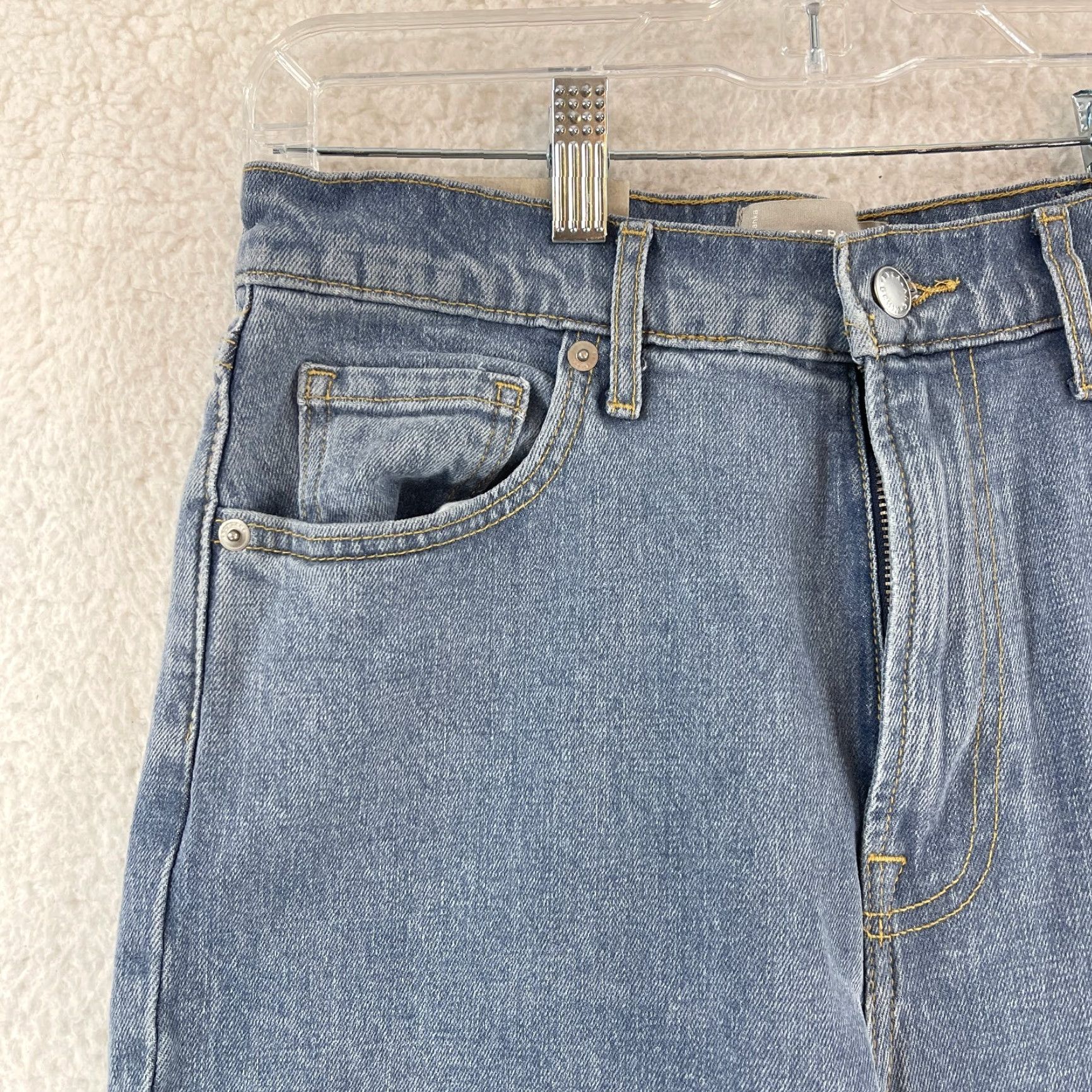 Everlane Everlane The Original Cheeky Jean Womens Crop Jeans 28 Blue Regular Size 28 Cotton Denim 90s School Modern Fit Womens Size 28" / US 6 / IT 42 - 4 Thumbnail