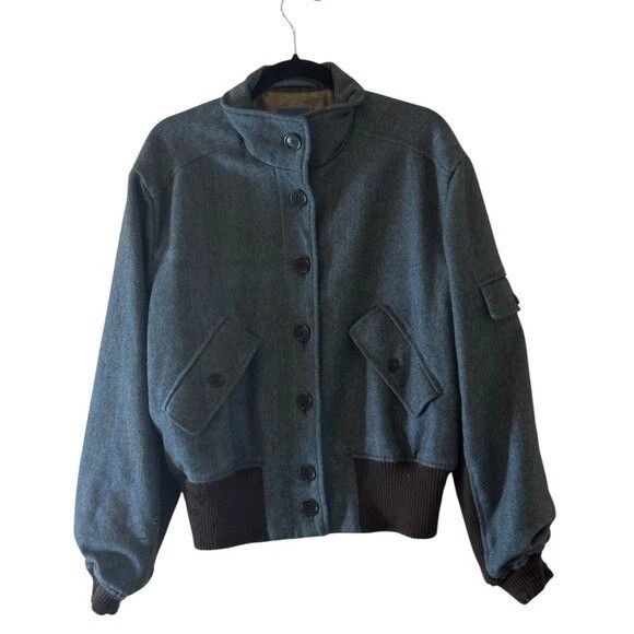Faconnable Faconnable Wool Bomber Jacket Herringbone Mens L Size US L / EU 52-54 / 3 - 1 Thumbnail