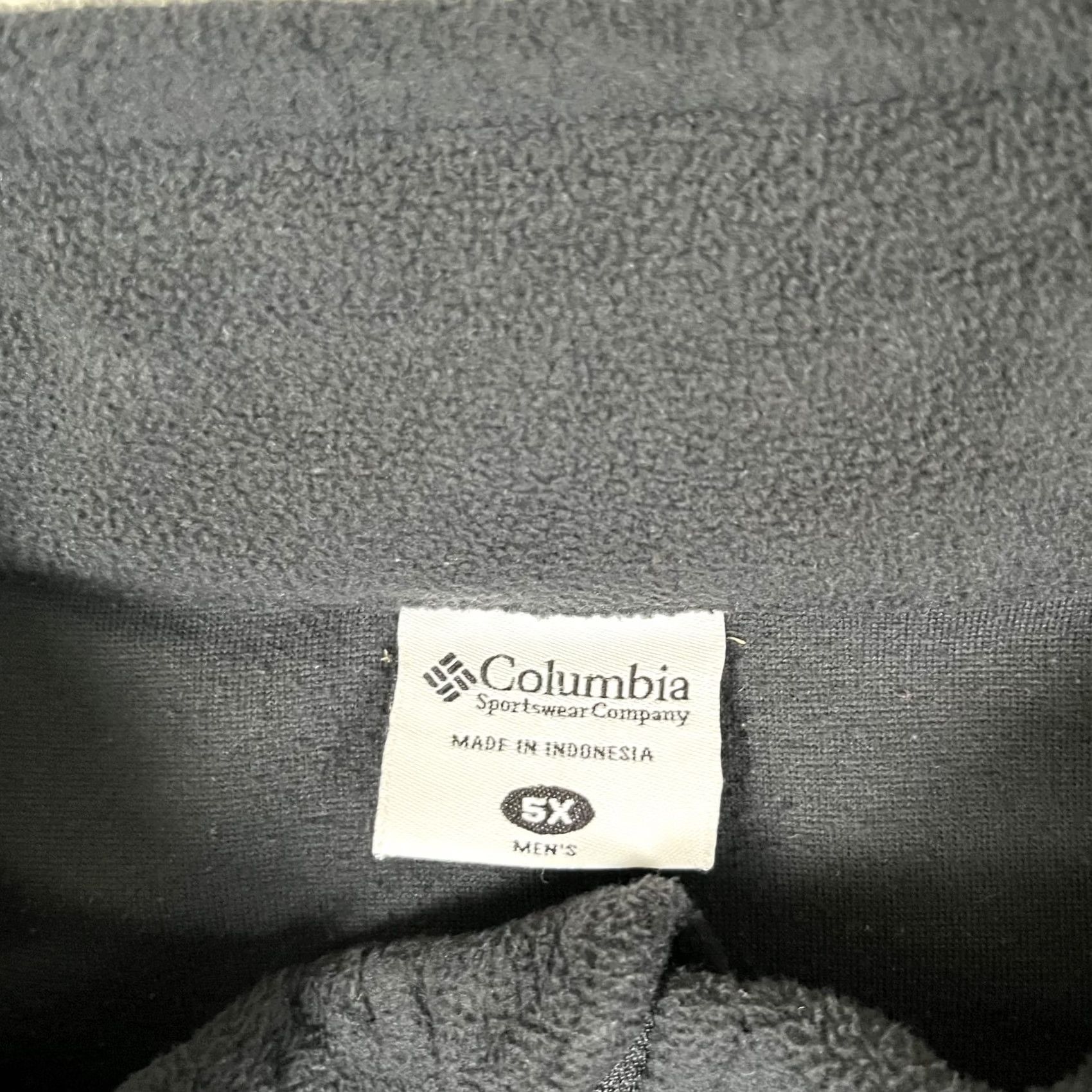 Vintage Columbia Fleece Pullover Mens Big 5X Black 1/4 Zip Long Sleeve Hiking Sweatshirt Size US XXL / EU 58 / 5 - 5 Thumbnail