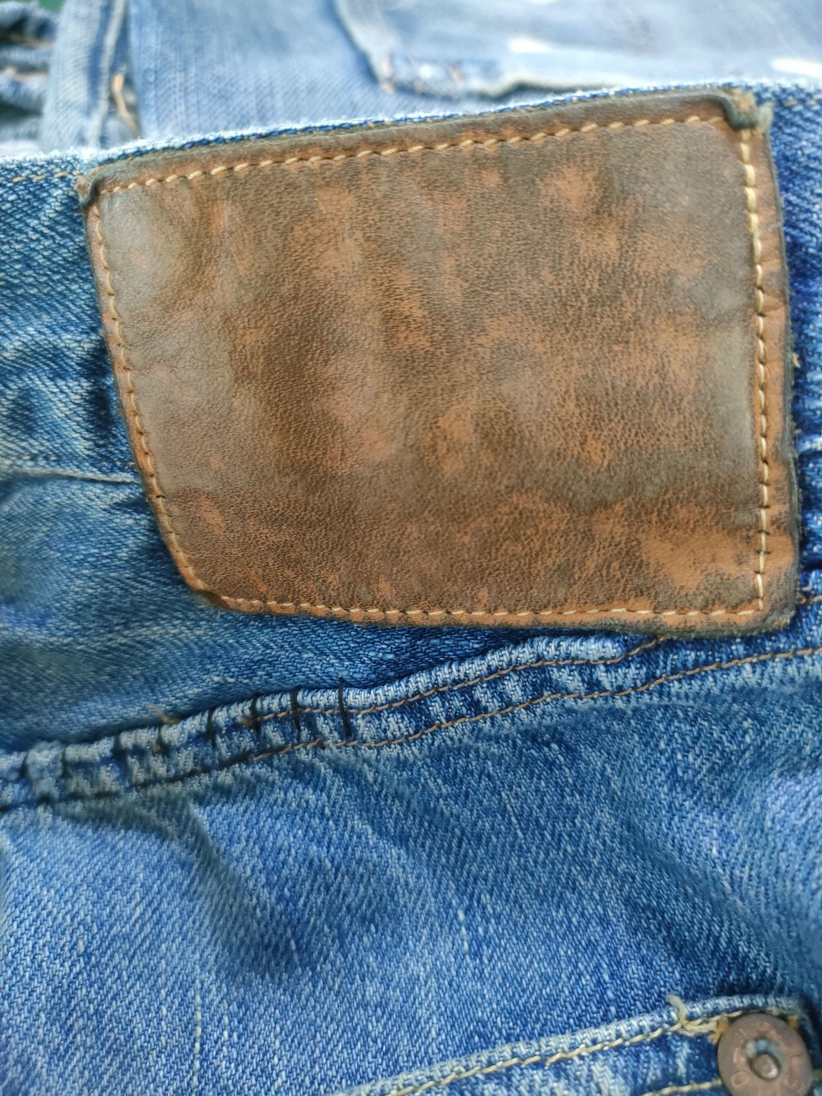Levi's Vintage Clothing Levi's Patch Bovine Leather Patchwork Selvedge Jeans Size US 29 - 7 Thumbnail