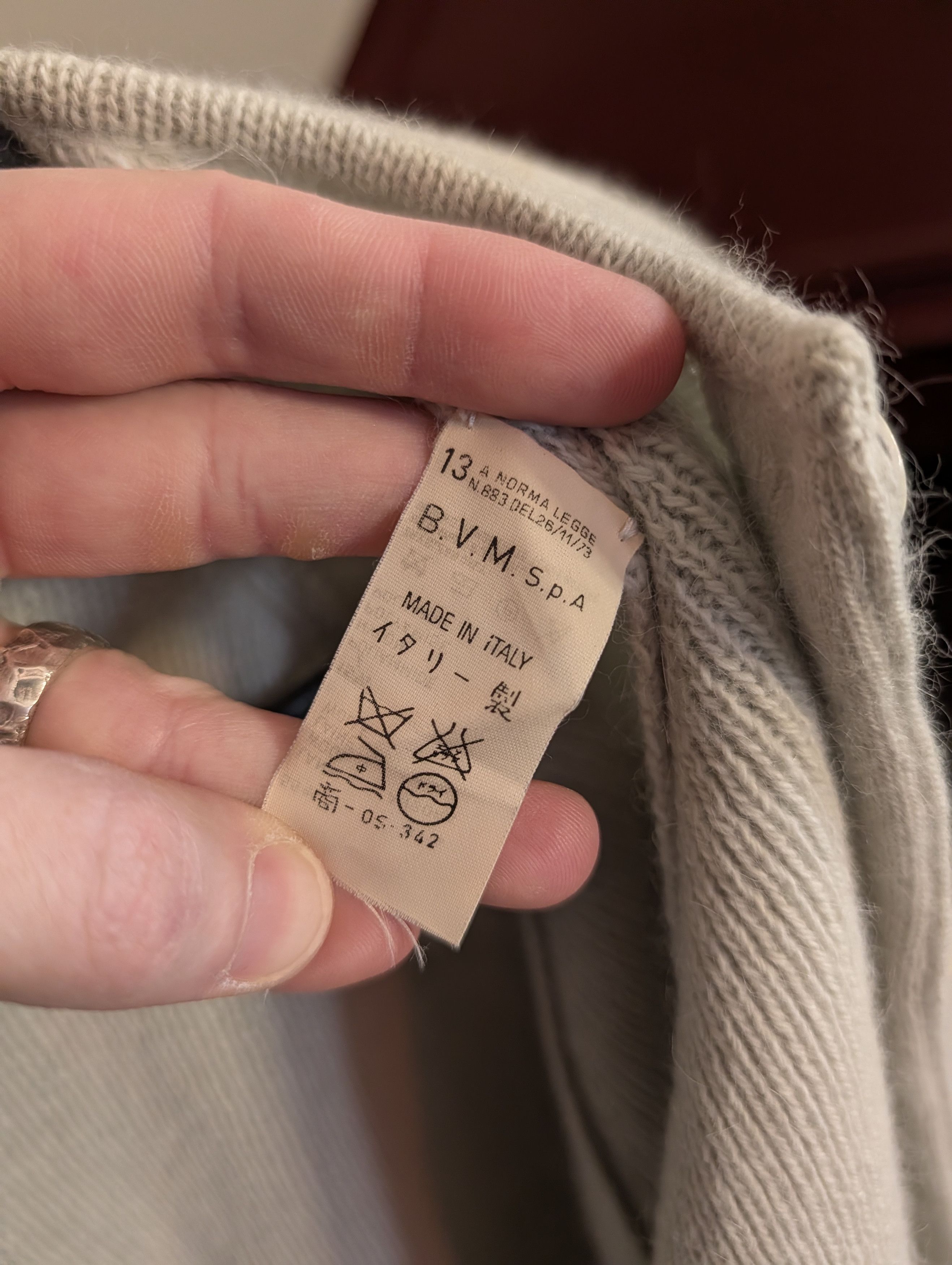 Les Copains VTG angora wool knit lt. Green cardigan sweater 2/M Size M / US 6-8 / IT 42-44 - 12 Thumbnail