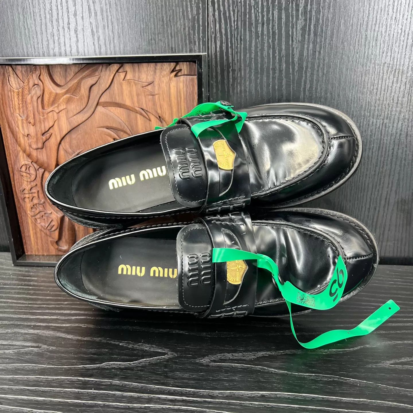 Miu Miu MIU MIU Gold Coin Penny Loafer 36.5 Worn 2-3 Times Size US 6 / IT 36 - 5 Thumbnail